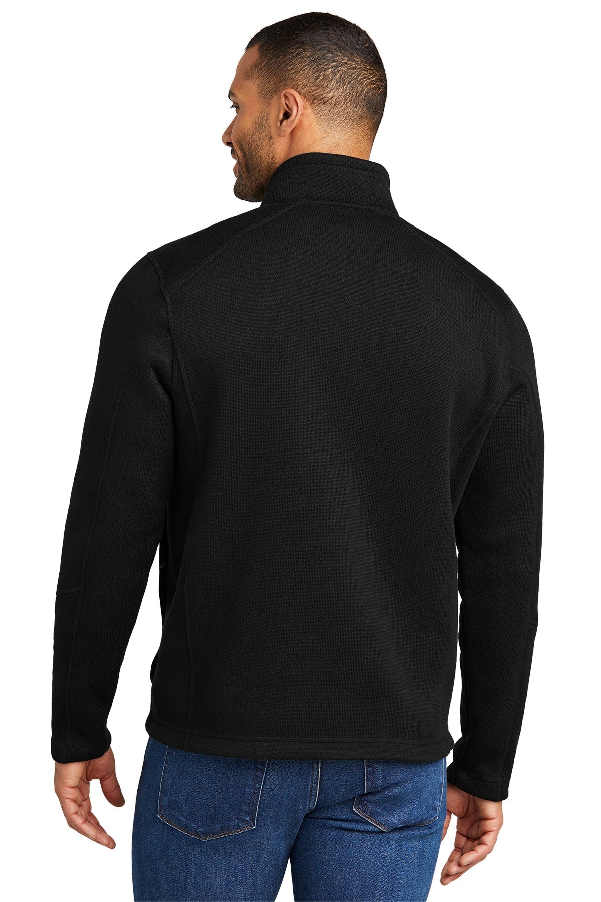 Port Authority Arc Sweater Fleece Customized 1/4-Zips, Deep Black [NCT]