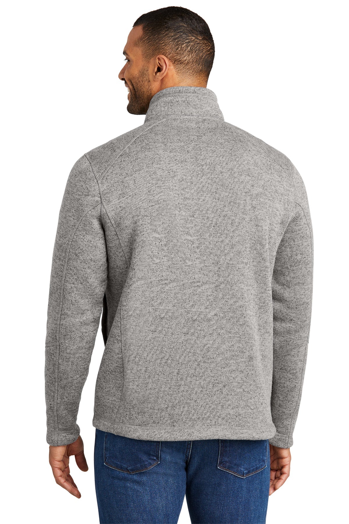 Port Authority Arc Sweater Fleece Custom 1/4-Zips, Deep Smoke Heather