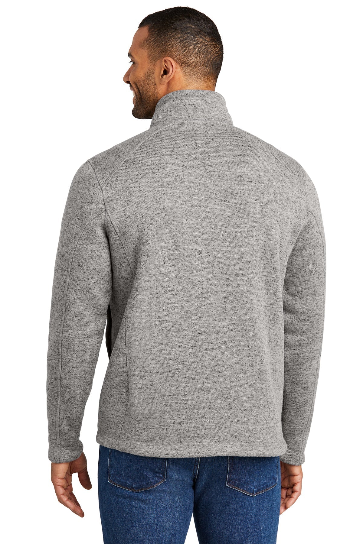 Port Authority Arc Sweater Fleece Custom 1/4-Zips, Deep Smoke Heather [The Berg Group]
