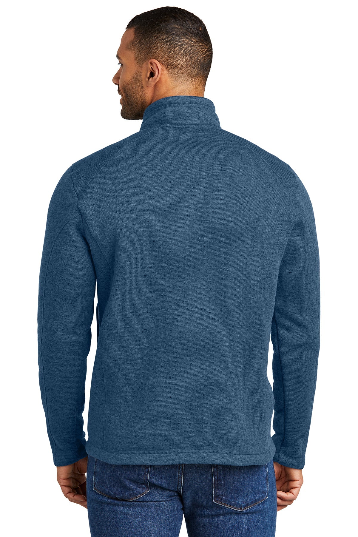 Port Authority Arc Sweater Fleece Custom 1/4-Zips, Insignia Blue Heather