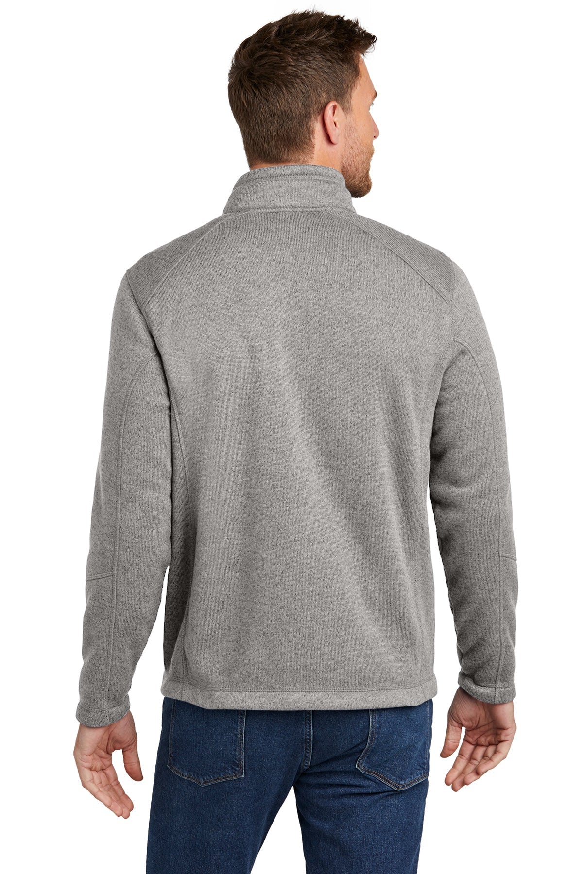 Port Authority Arc Sweater Fleece Custom Jackets, Deep Smoke Heather