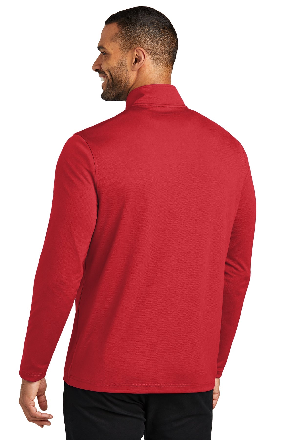 Port Authority Dry Zone UV Micro-Mesh Customized 1/4-Zips, Rich Red [ASI]