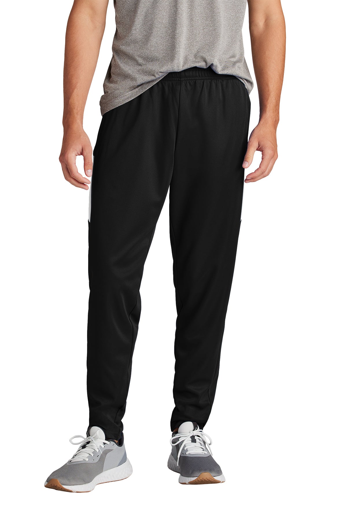 Sport-Tek Custom Travel Pant, Black/ White