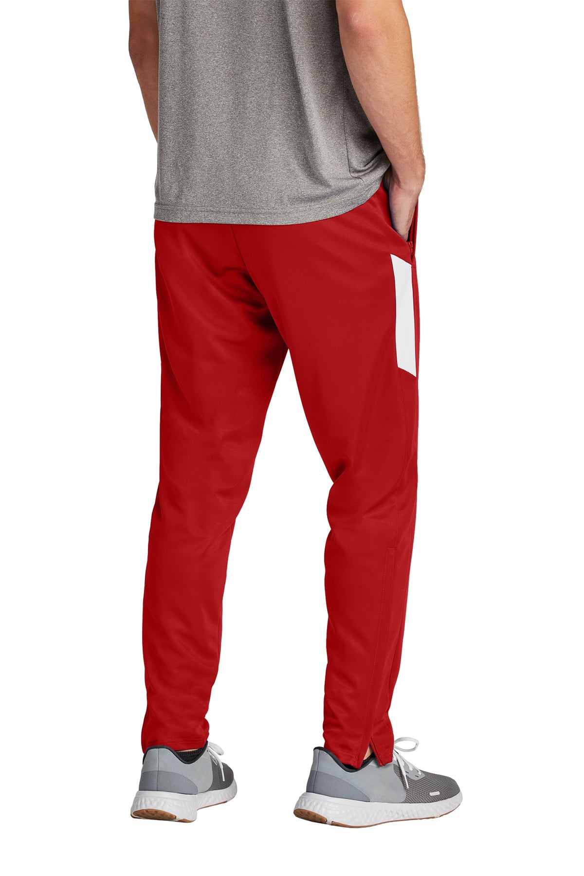 Sport-Tek Custom Travel Pant, Deep Red/ White