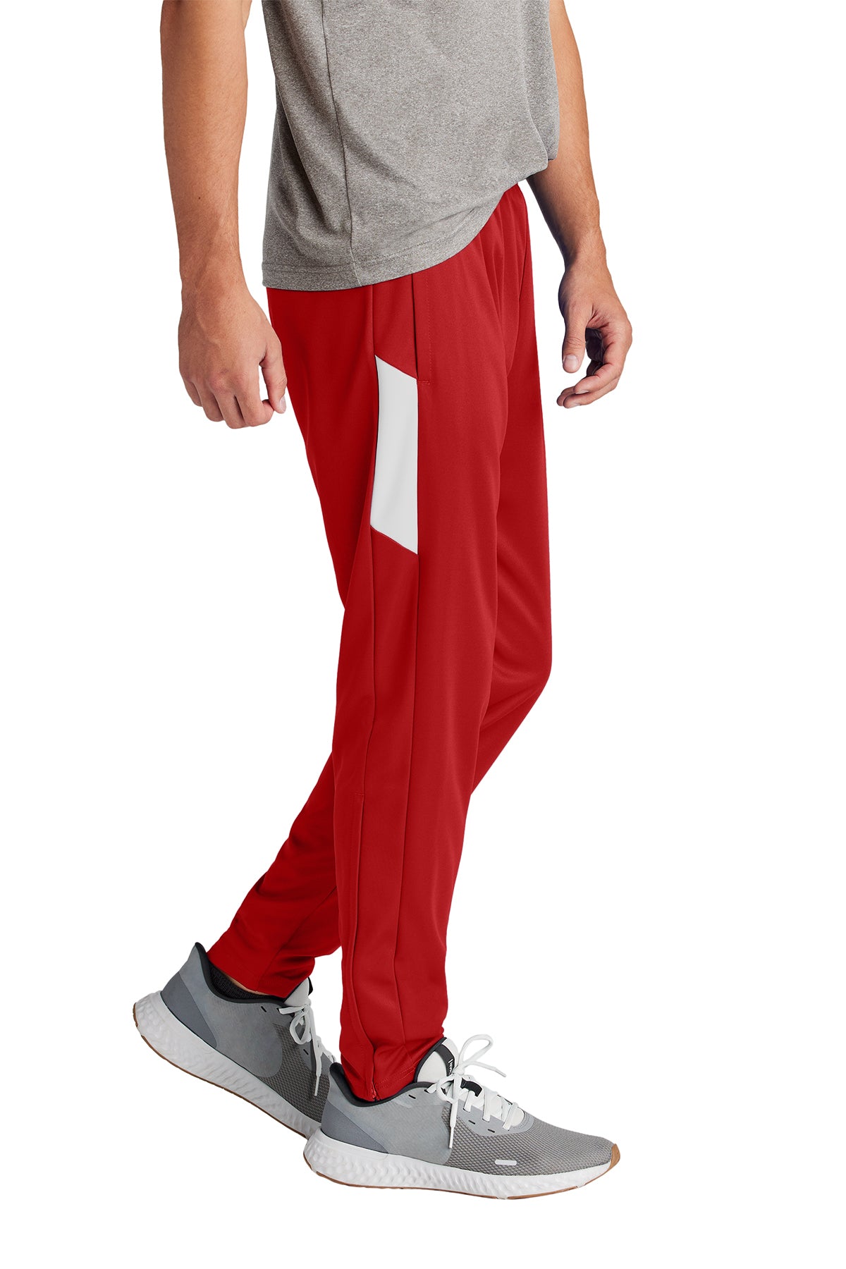 Sport-Tek Custom Travel Pant, Deep Red/ White