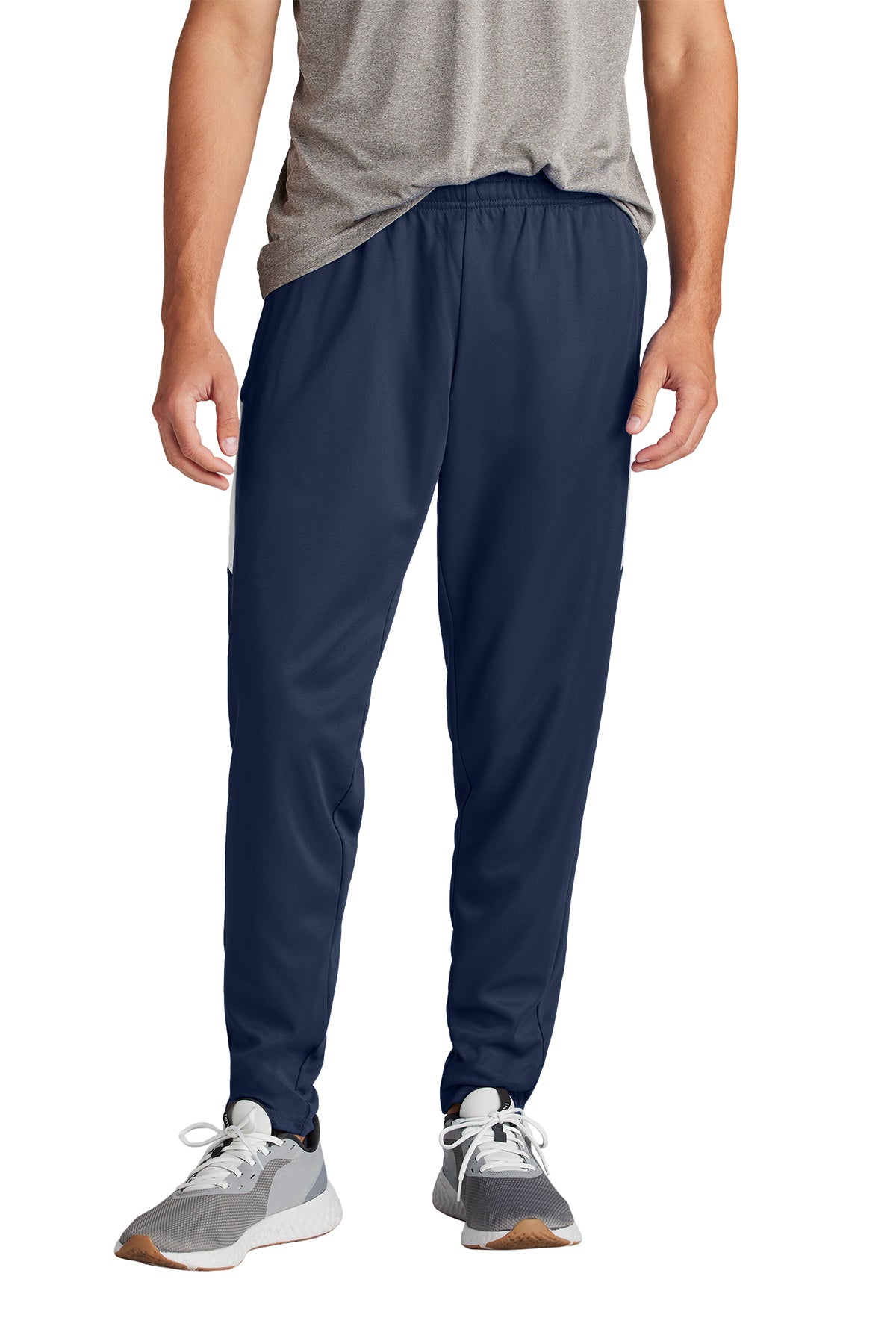 Sport-Tek Custom Travel Pant, True Navy/ White