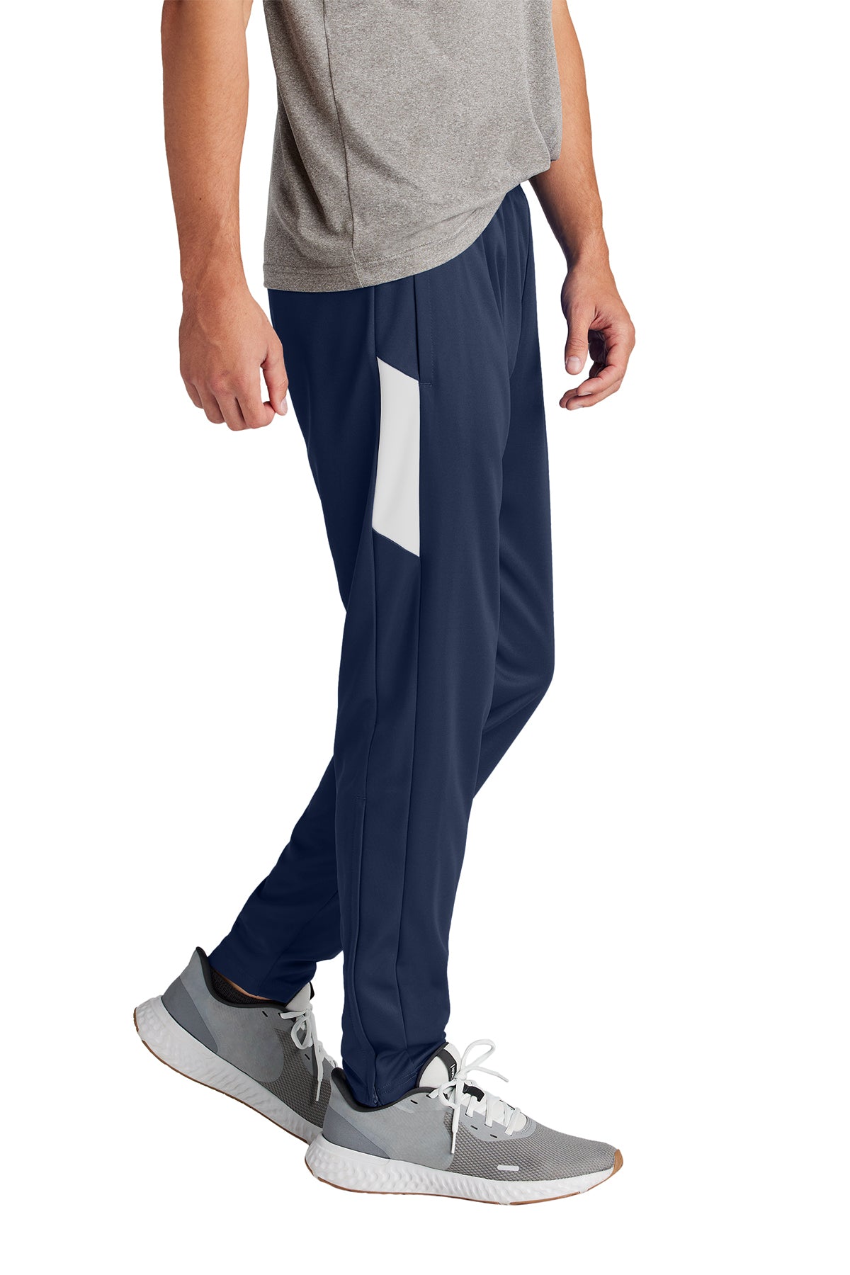 Sport-Tek Custom Travel Pant, True Navy/ White