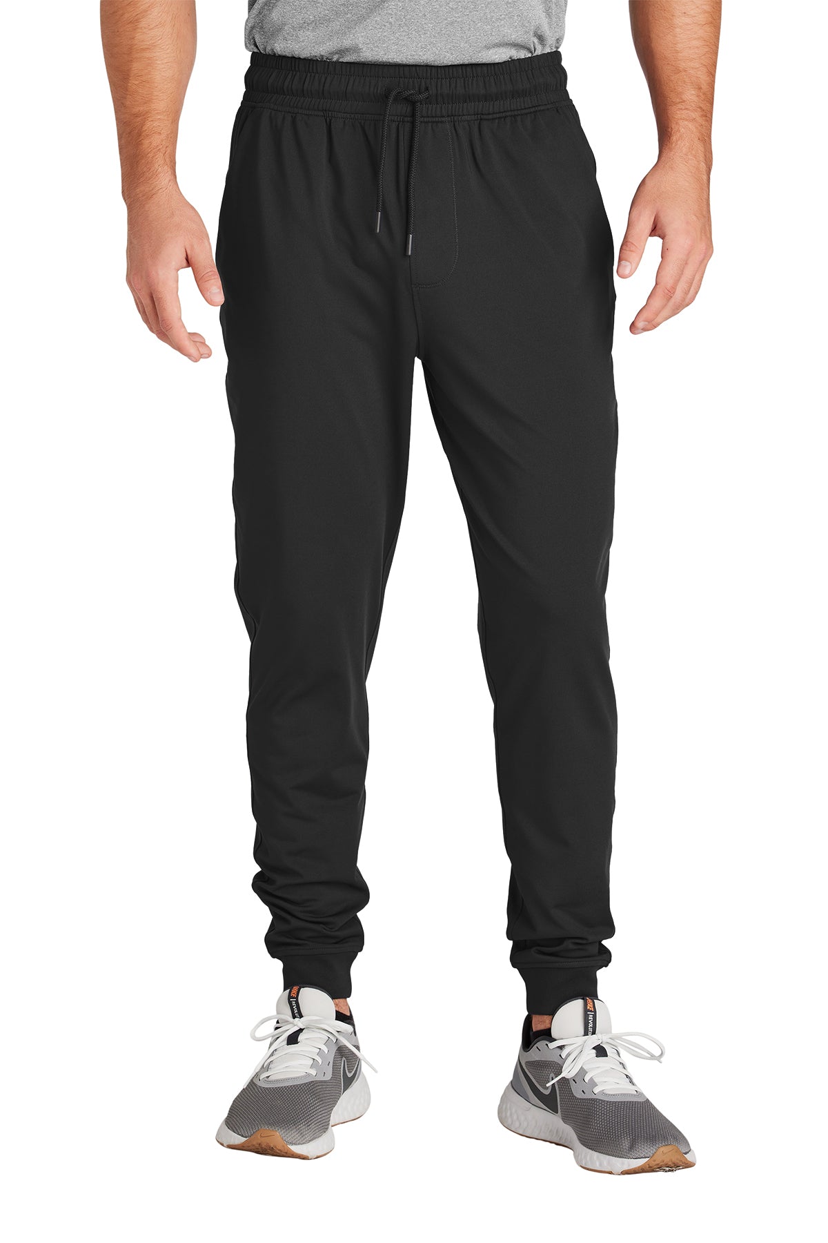 Sport-Tek Sport-Wick Custom Stretch Jogger, Black