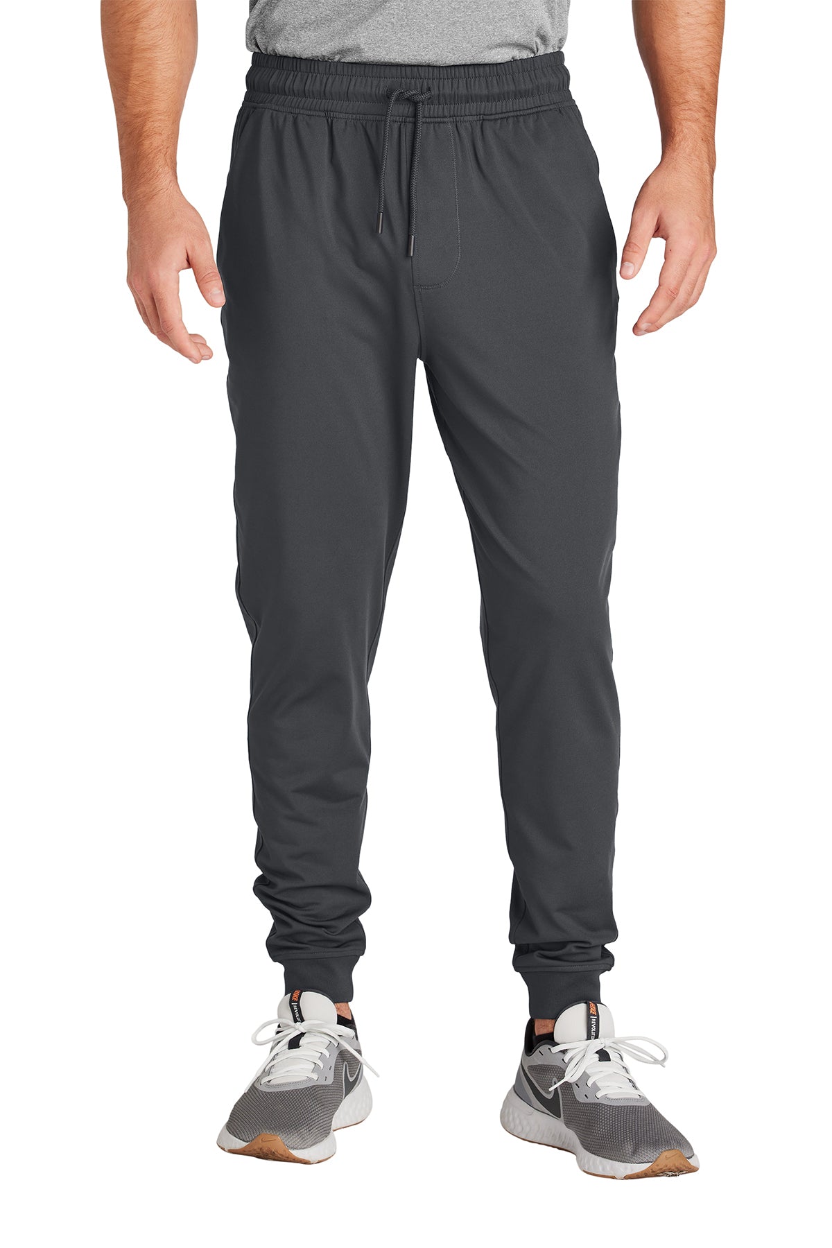 Sport-Tek Sport-Wick Custom Stretch Jogger, Charcoal Grey