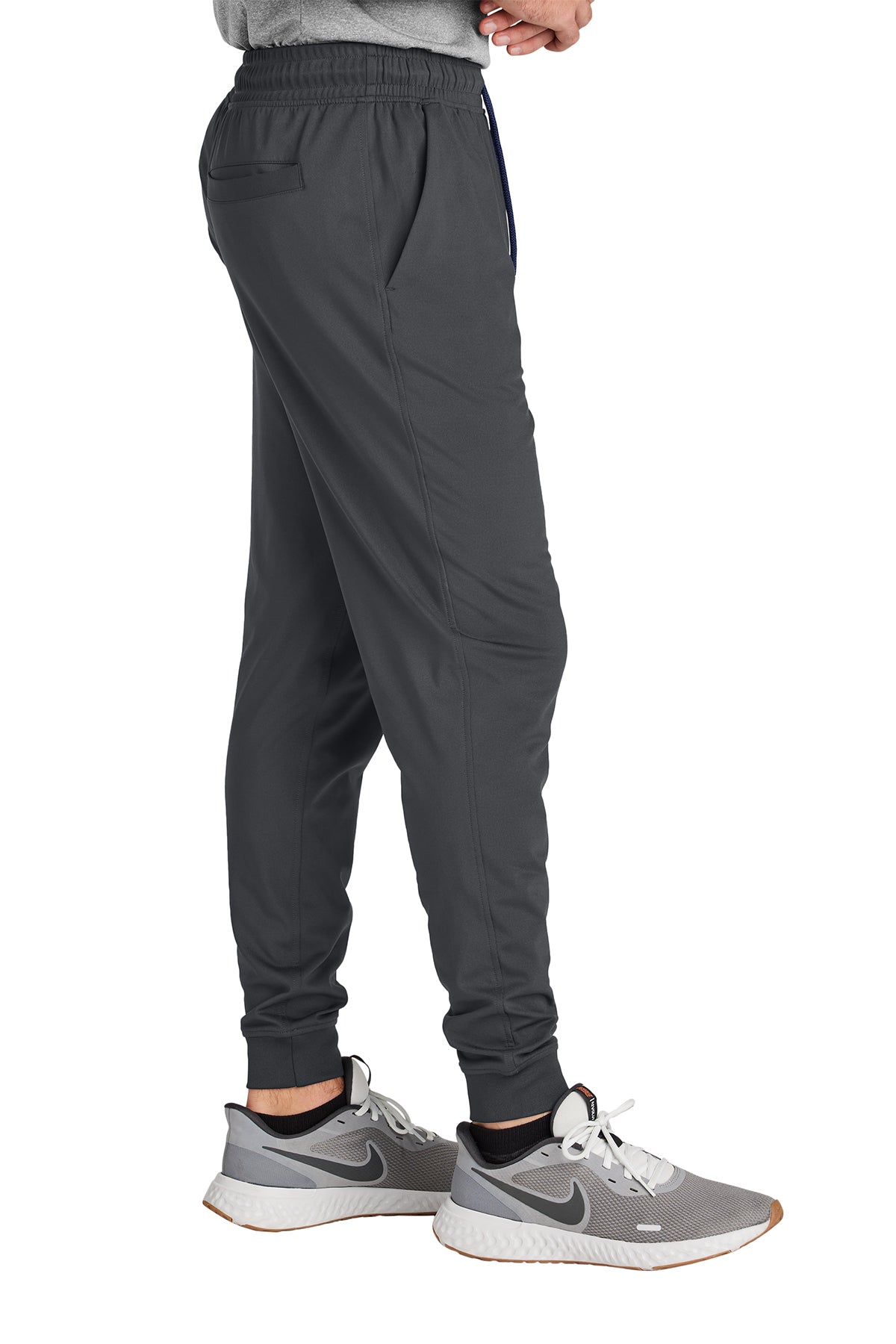 Sport-Tek Sport-Wick Custom Stretch Jogger, Charcoal Grey