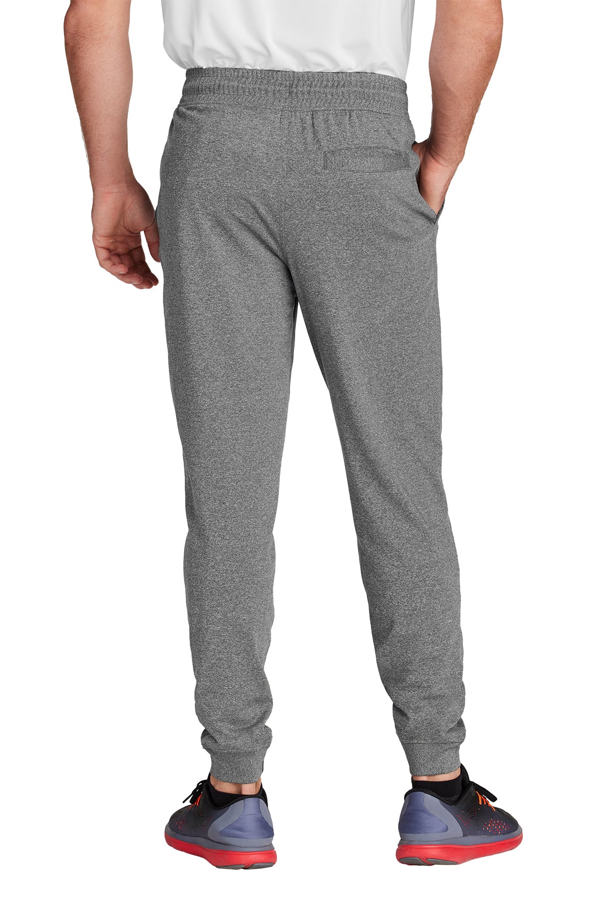 Sport-Tek Sport-Wick Custom Stretch Jogger, Charcoal Grey Heather