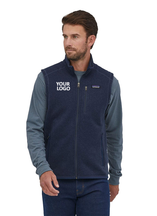 Patagonia Mens Better Sweater Fleece Customized Vests, New Navy