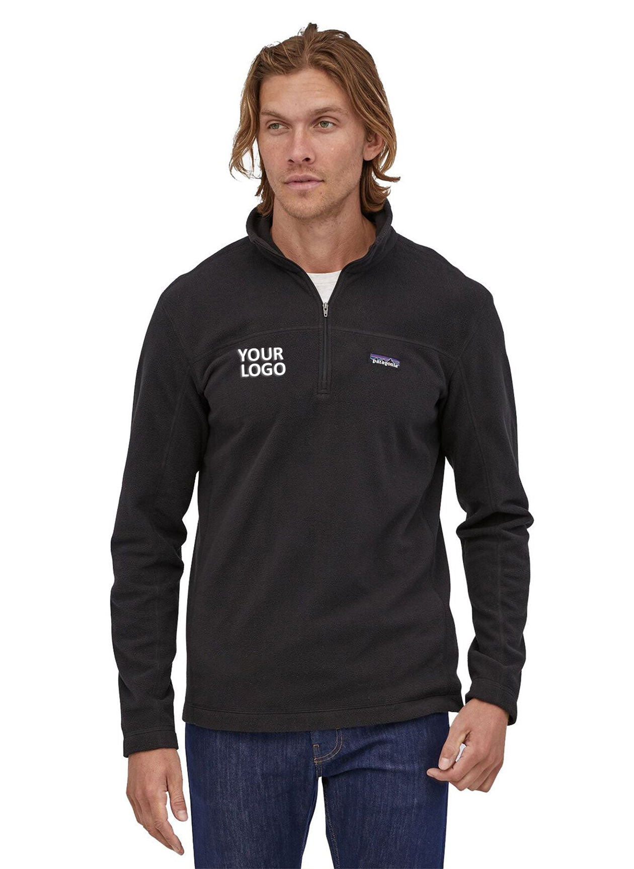 Patagonia Mens Micro D Custom Fleece Pullovers, Black [Williams Realty & Building Company]