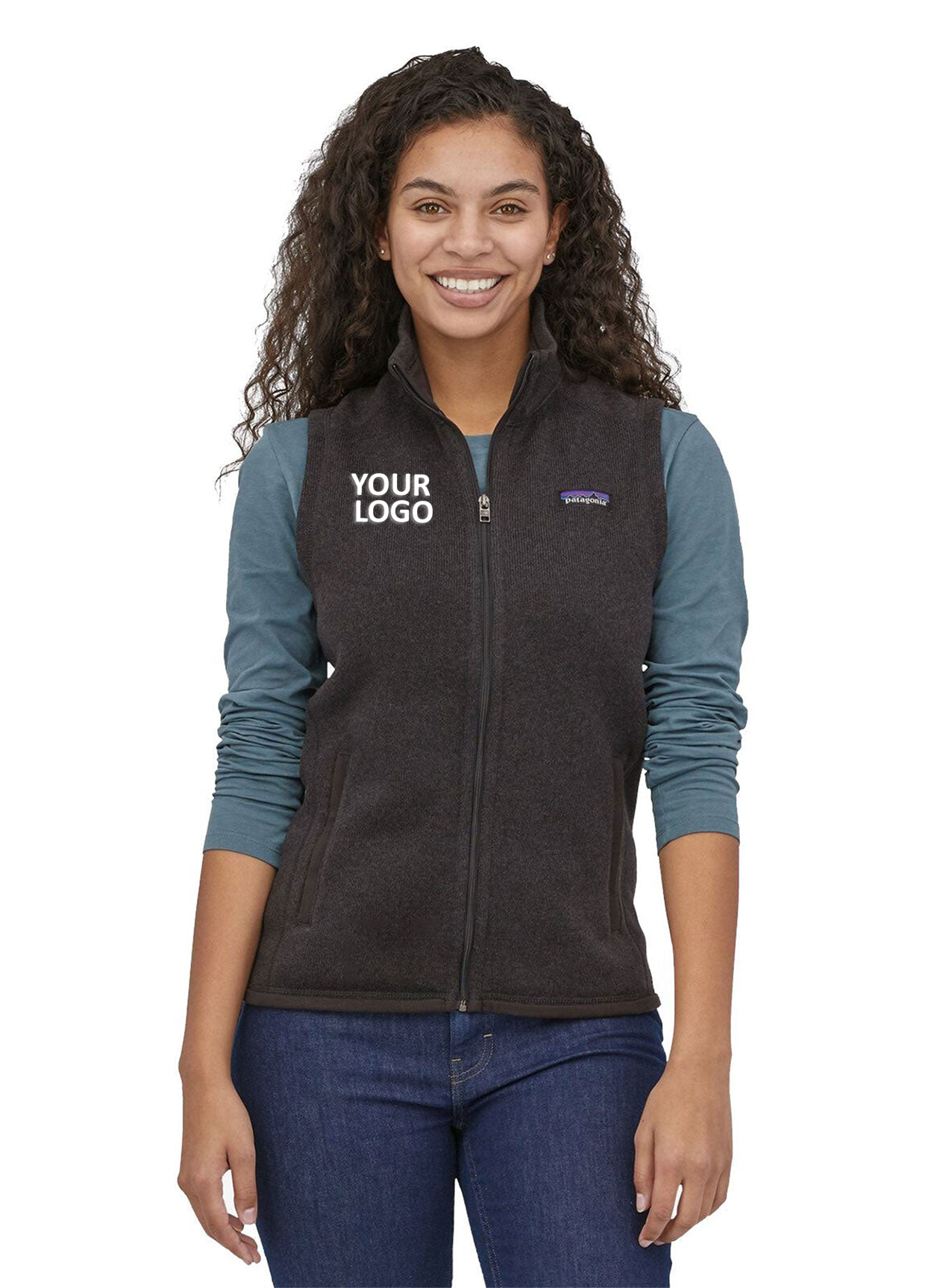 Patagonia Womens Better Sweater Fleece Customized Vests, Black [Cooper Health Care]