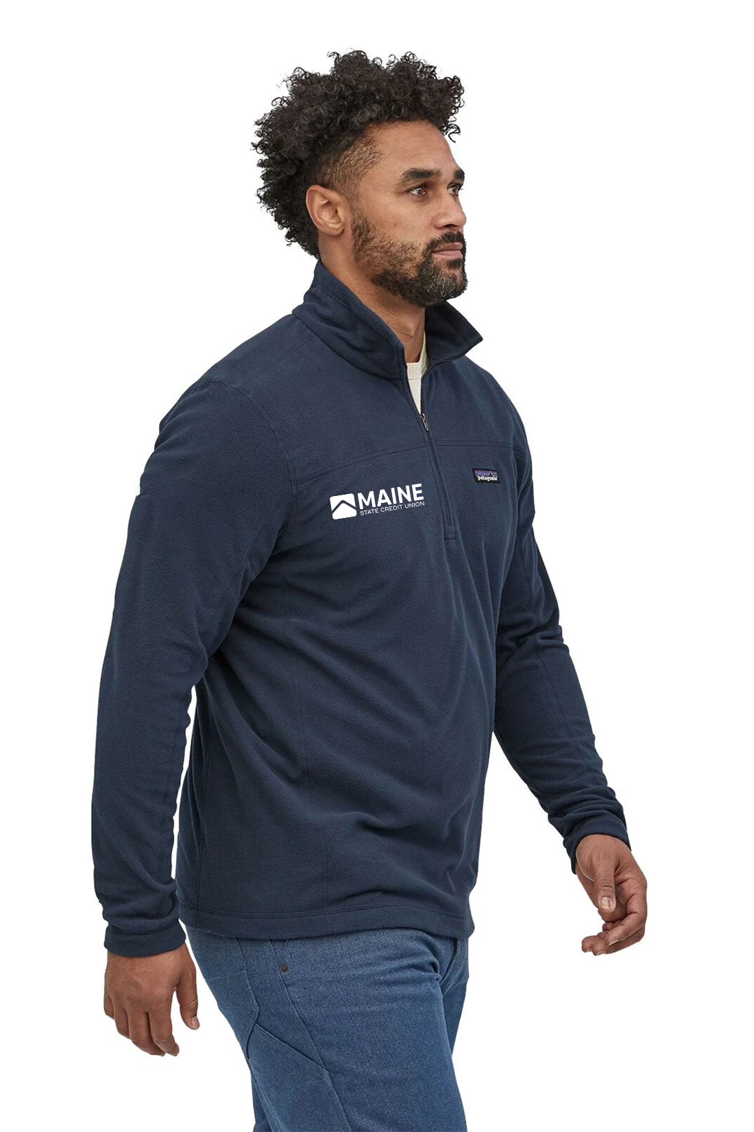 Patagonia Mens Micro D Fleece Pullover, New Navy [Maine State Credit Union]