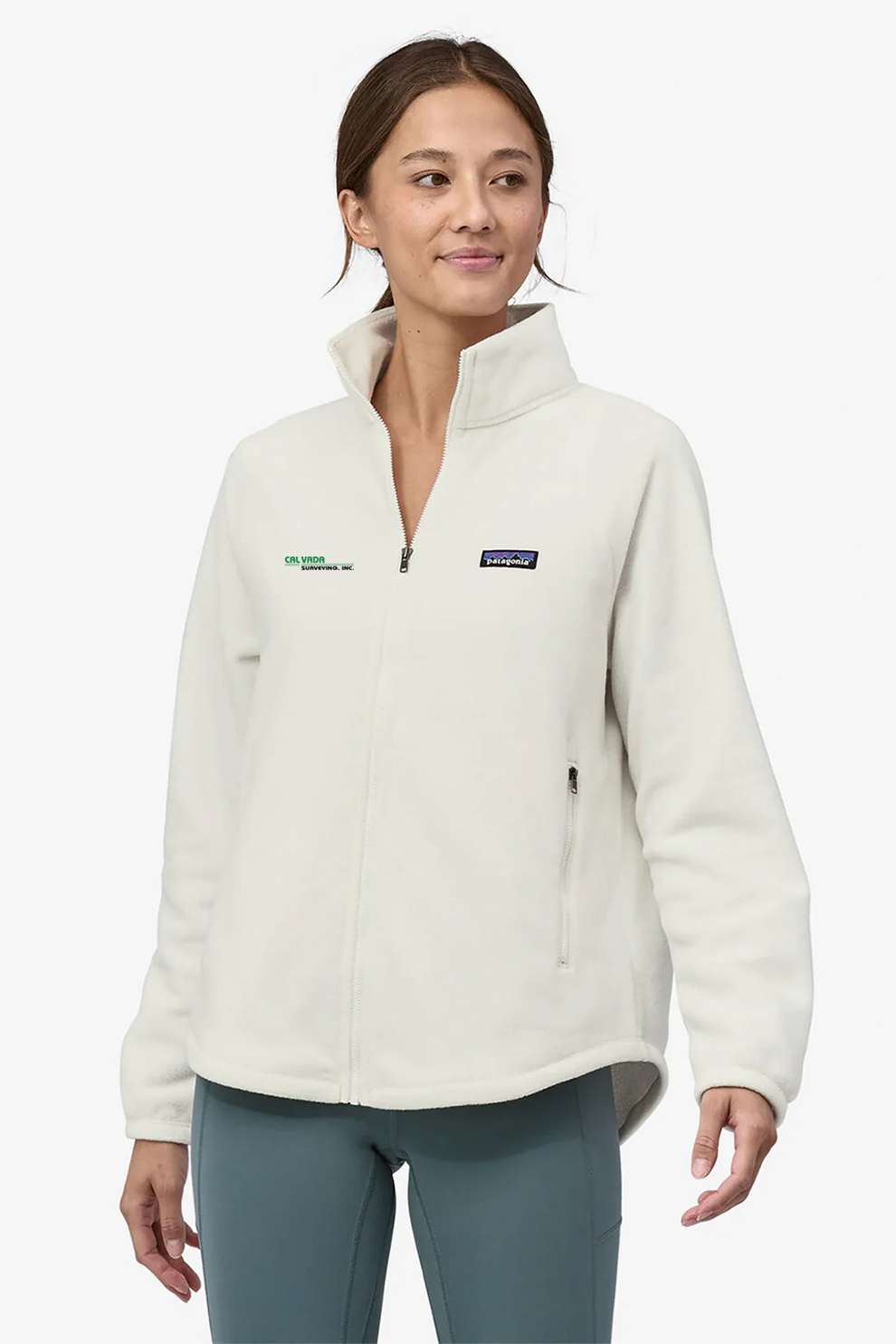 Patagonia Womens Classic Microdini Jacket, Birch White [Calvada Surveying Inc]
