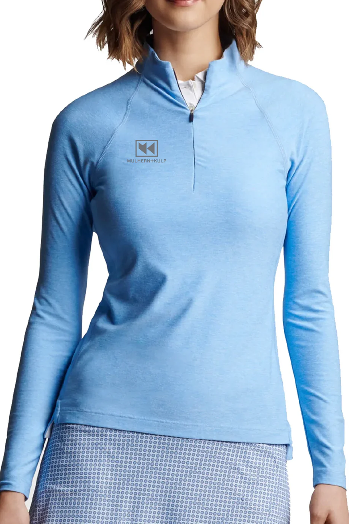 Peter Millar Womens Perth Quarter Zip, Cottage Blue [Mulhern Kulp]