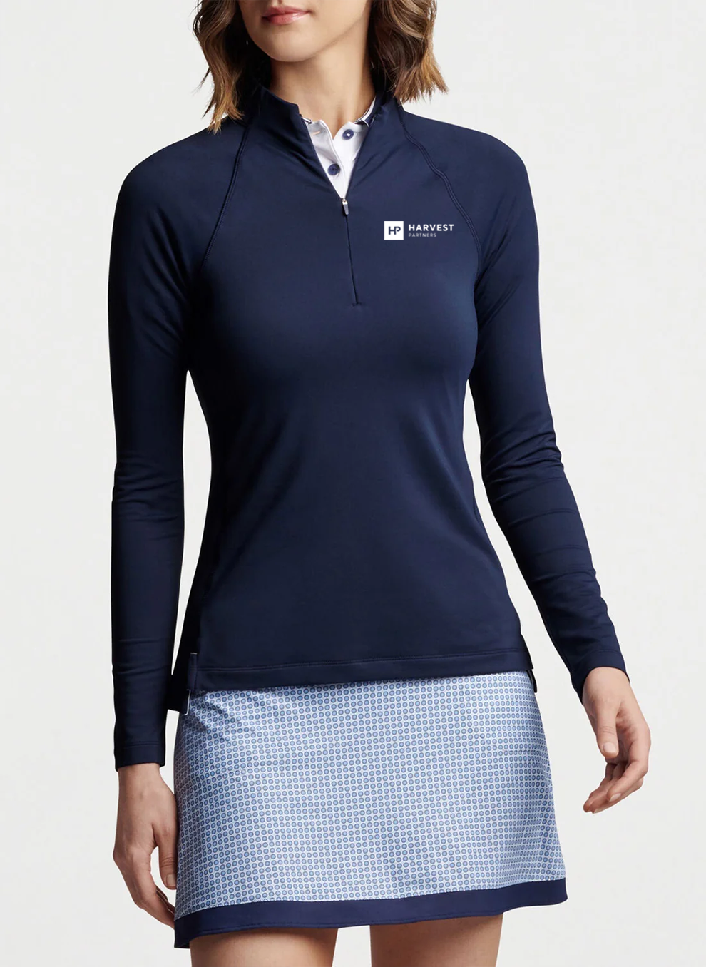 Peter Millar Womens Perth Quarter Zip, Navy [PE Company]