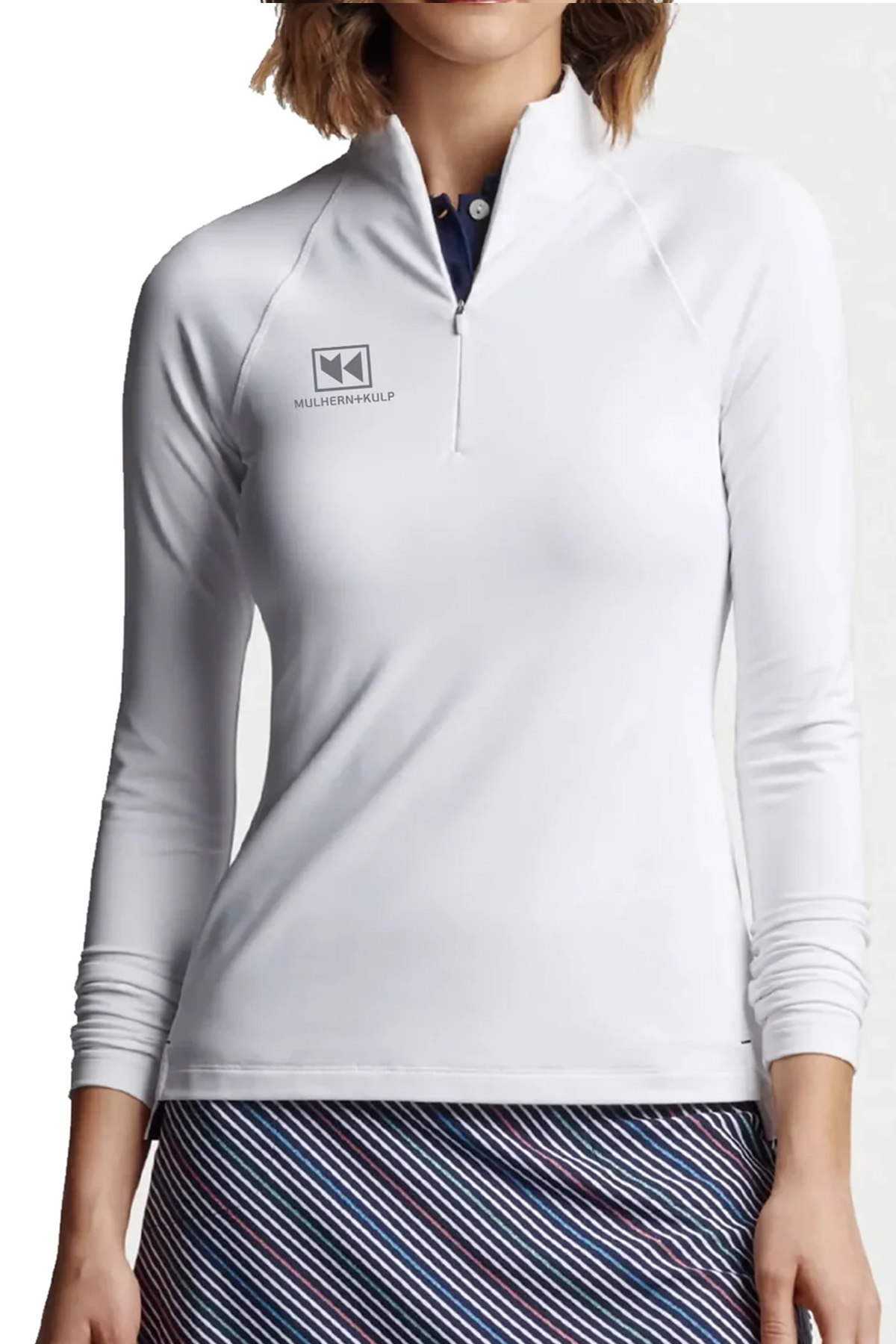 Peter Millar Womens Perth Quarter Zip, White [Mulhern Kulp]