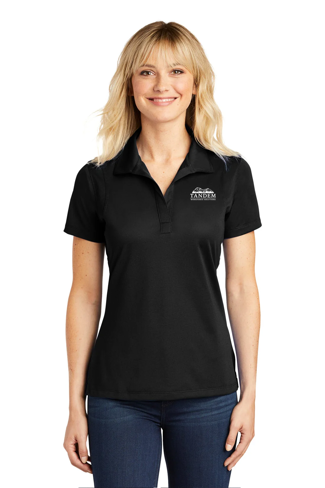 Sport-Tek Ladies Micropique Sport-Wick Polo, Black [Eastside Vocational Services, Inc.]