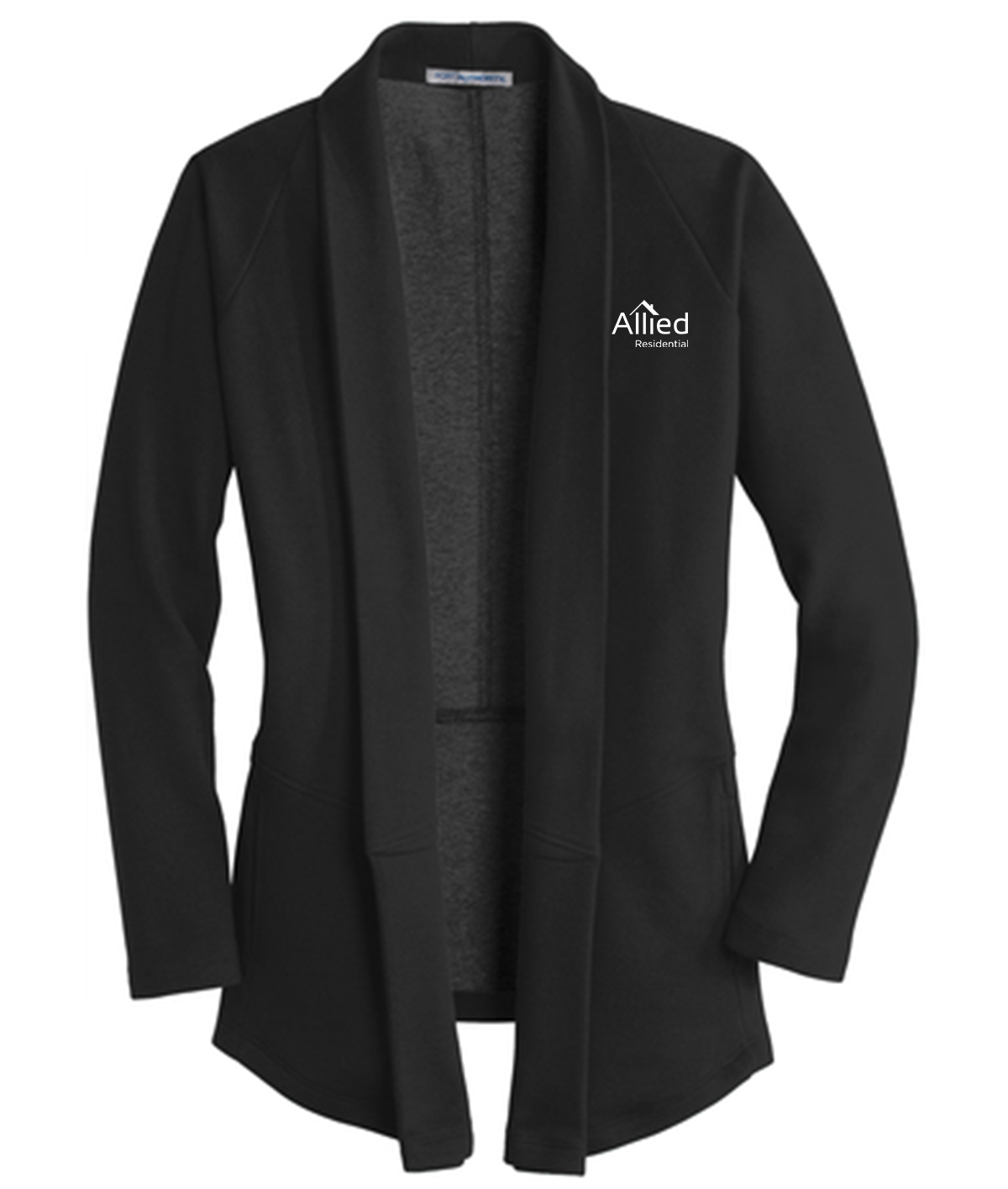 Port Authority Ladies Cardigan Deep Black/ Charcoal Heather [Allied Residential]