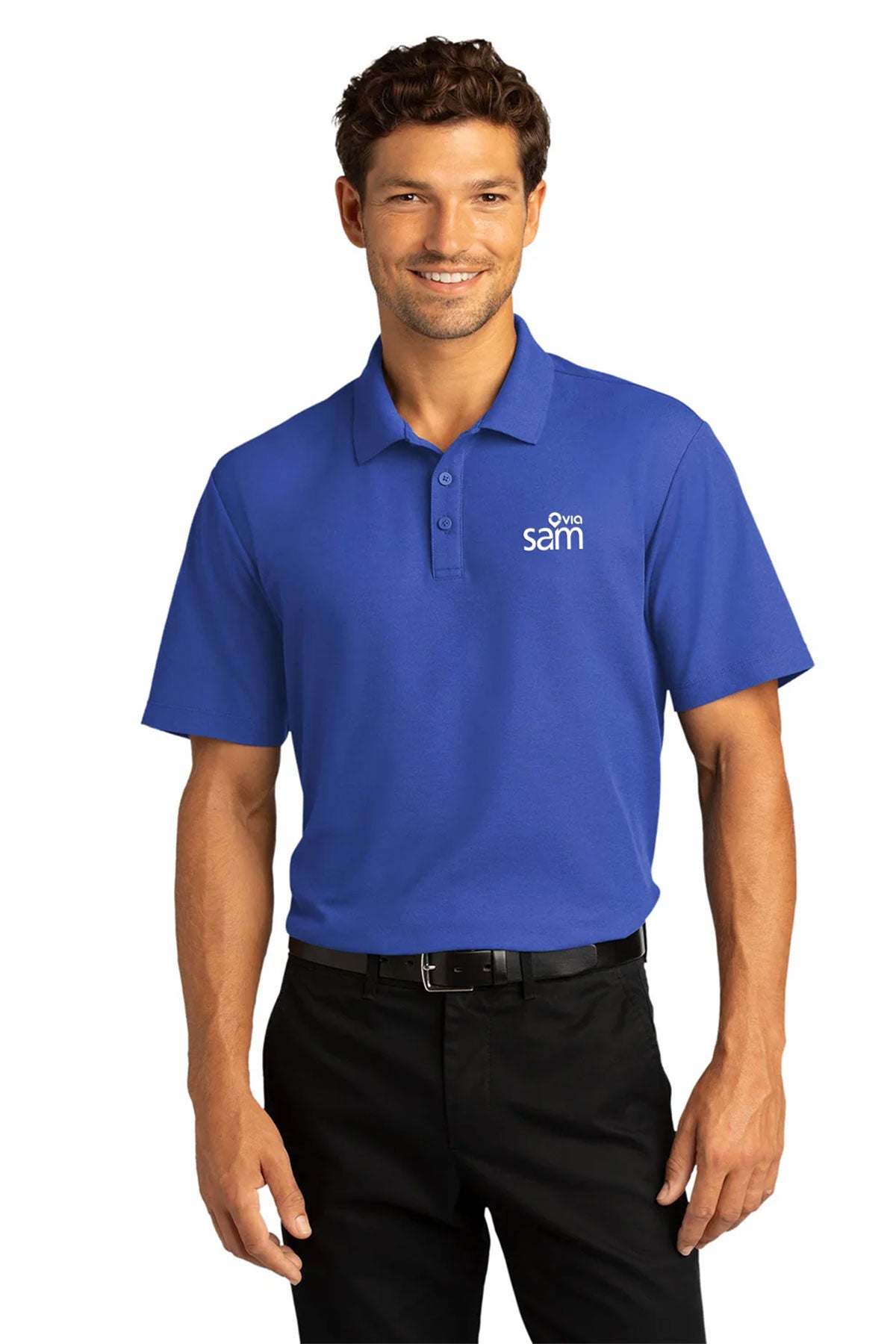 Port Authority SuperPro Polo, True Royal [Via Transportation / Sioux Area Metro]