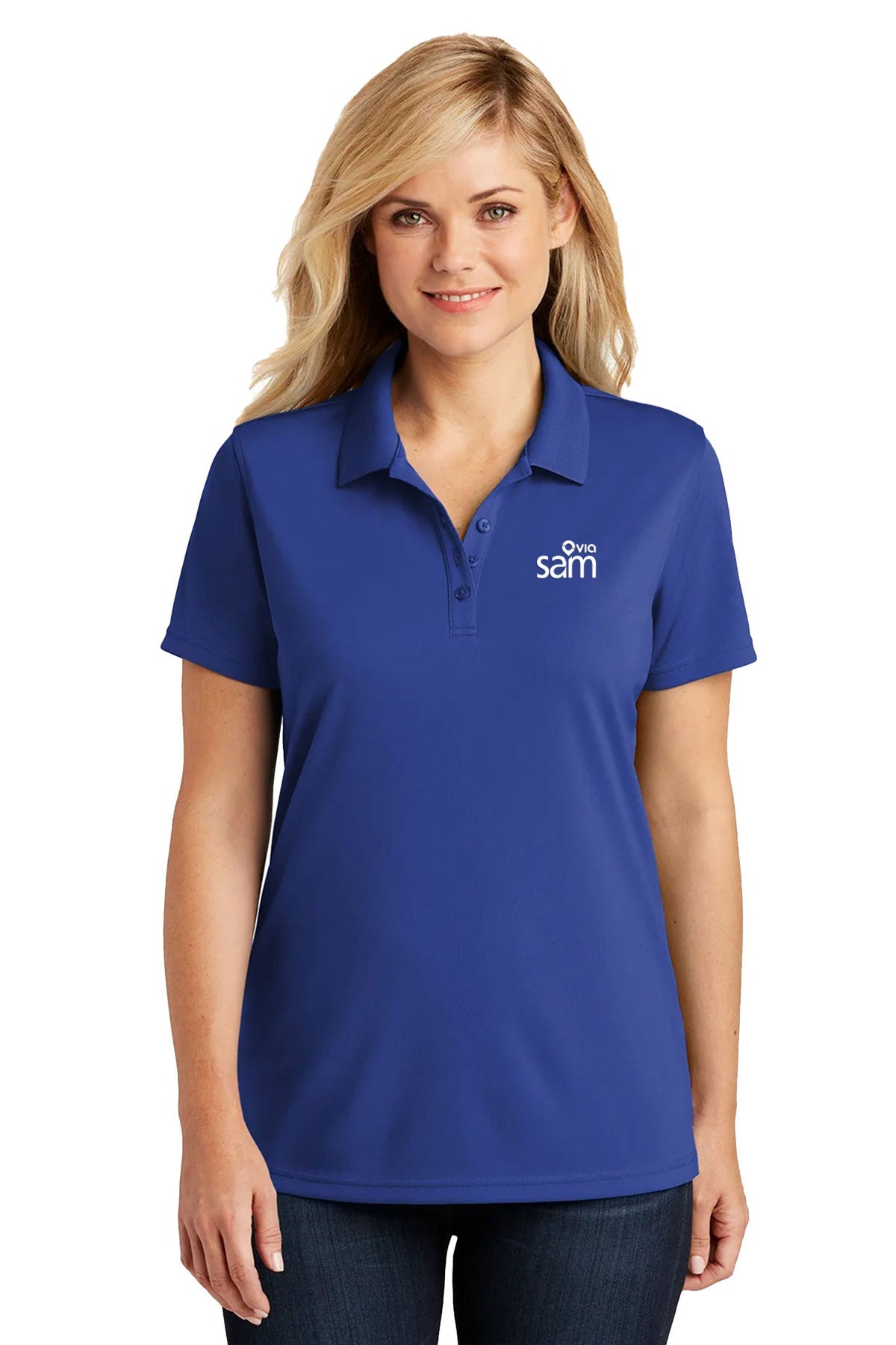 Port Authority Womens Dry Zone UV Polo, True Royal [Via Transportation / Sioux Area Metro]