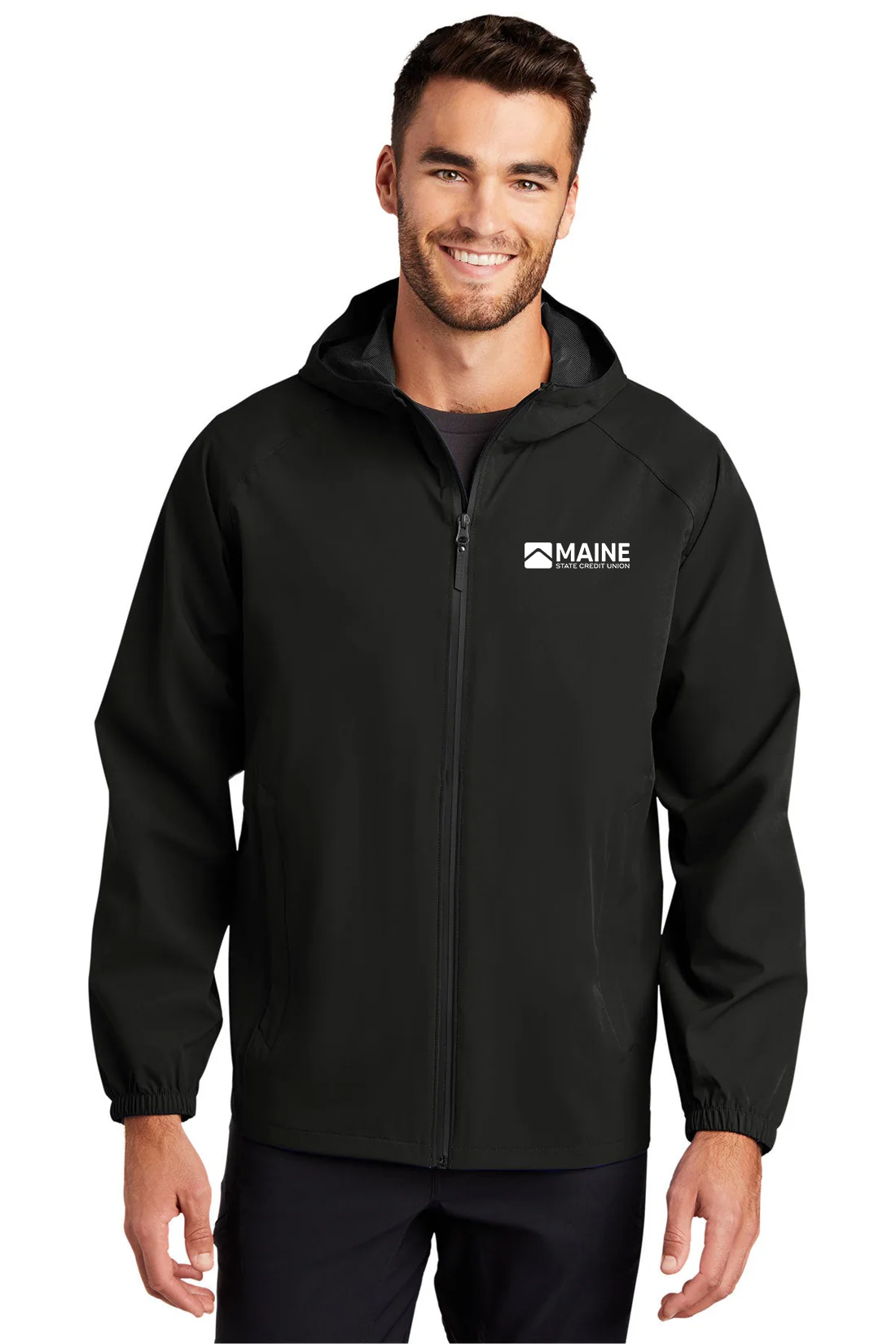 Port Authority Essential Rain Jacket, Deep Black [Maine State Credit Union]