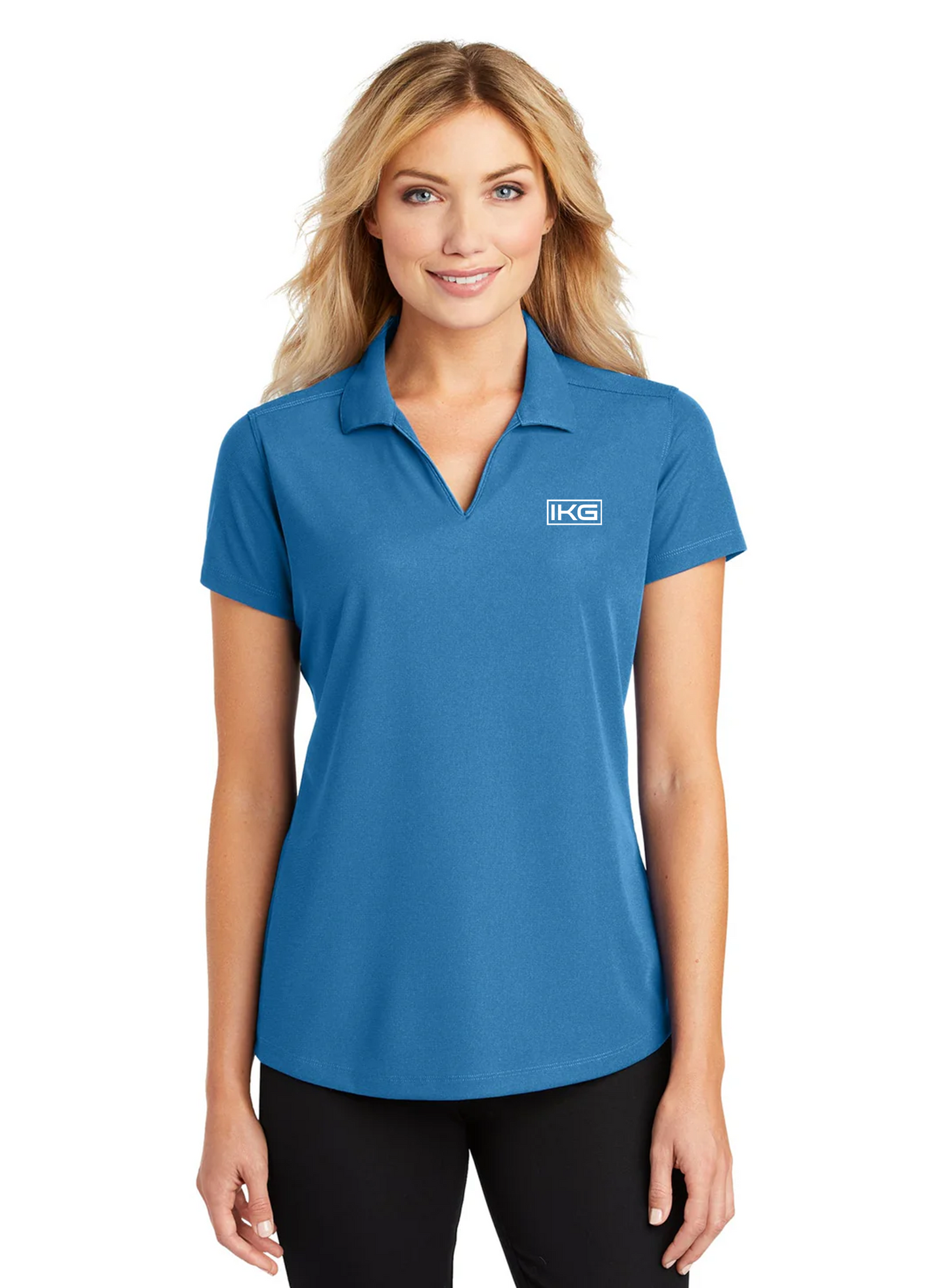 Port Authority Ladies Dry Zone Grid Polo, Celadon Blue [IKG]