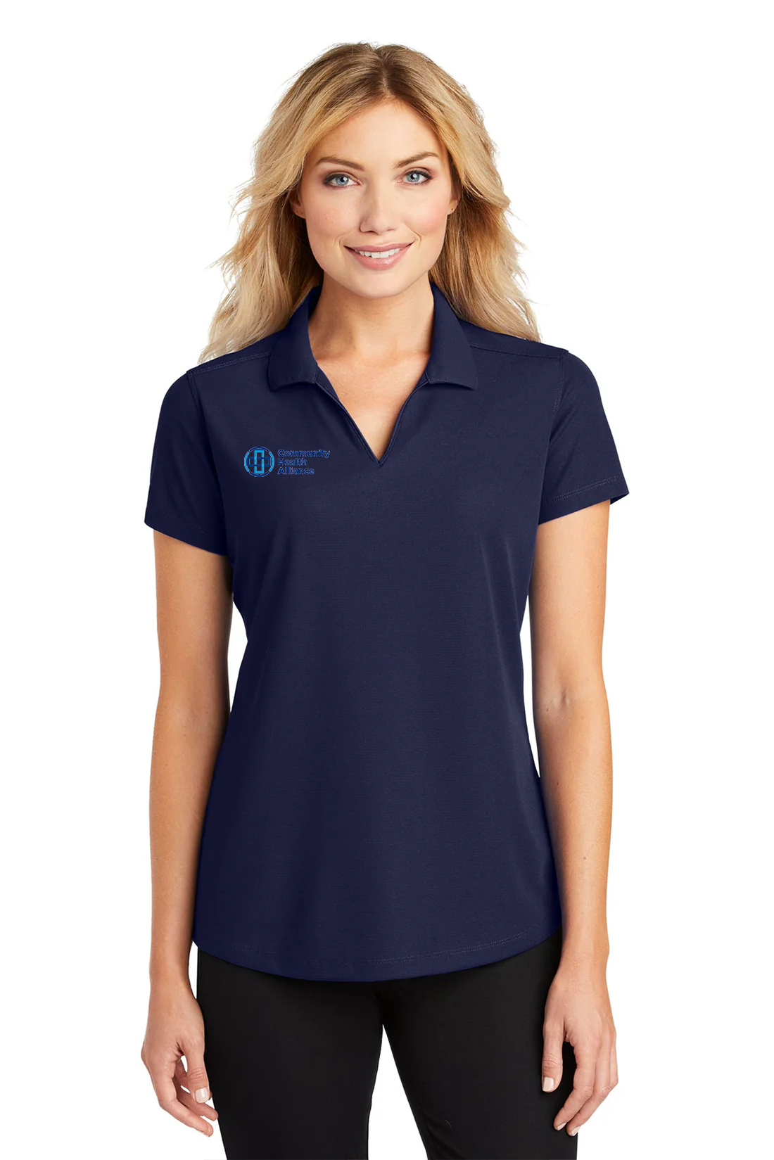 Port Authority Ladies Dry Zone Grid Polo, True Navy [Community Health Alliance]