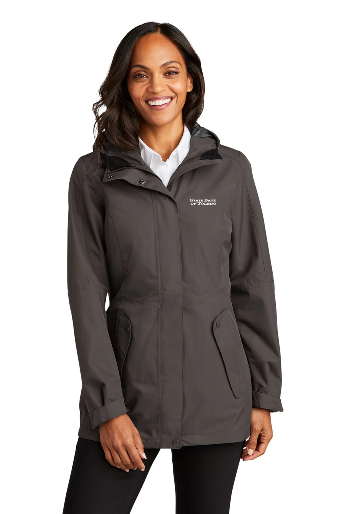 Port Authority Ladies Outer Shell Jacket, Graphite [State Bank of Toledo]