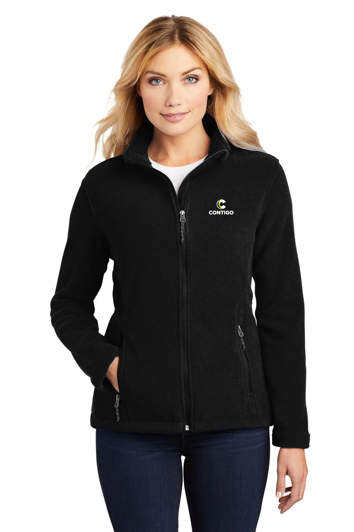Port Authority Ladies Value Fleece Jacket, Black [Contigo Real Estate]