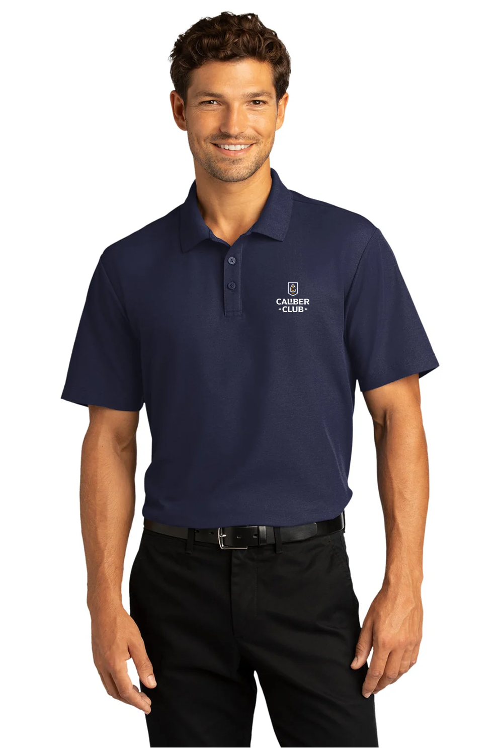 Port Authority SuperPro React Polo, True Navy [Lake Erie Arms]