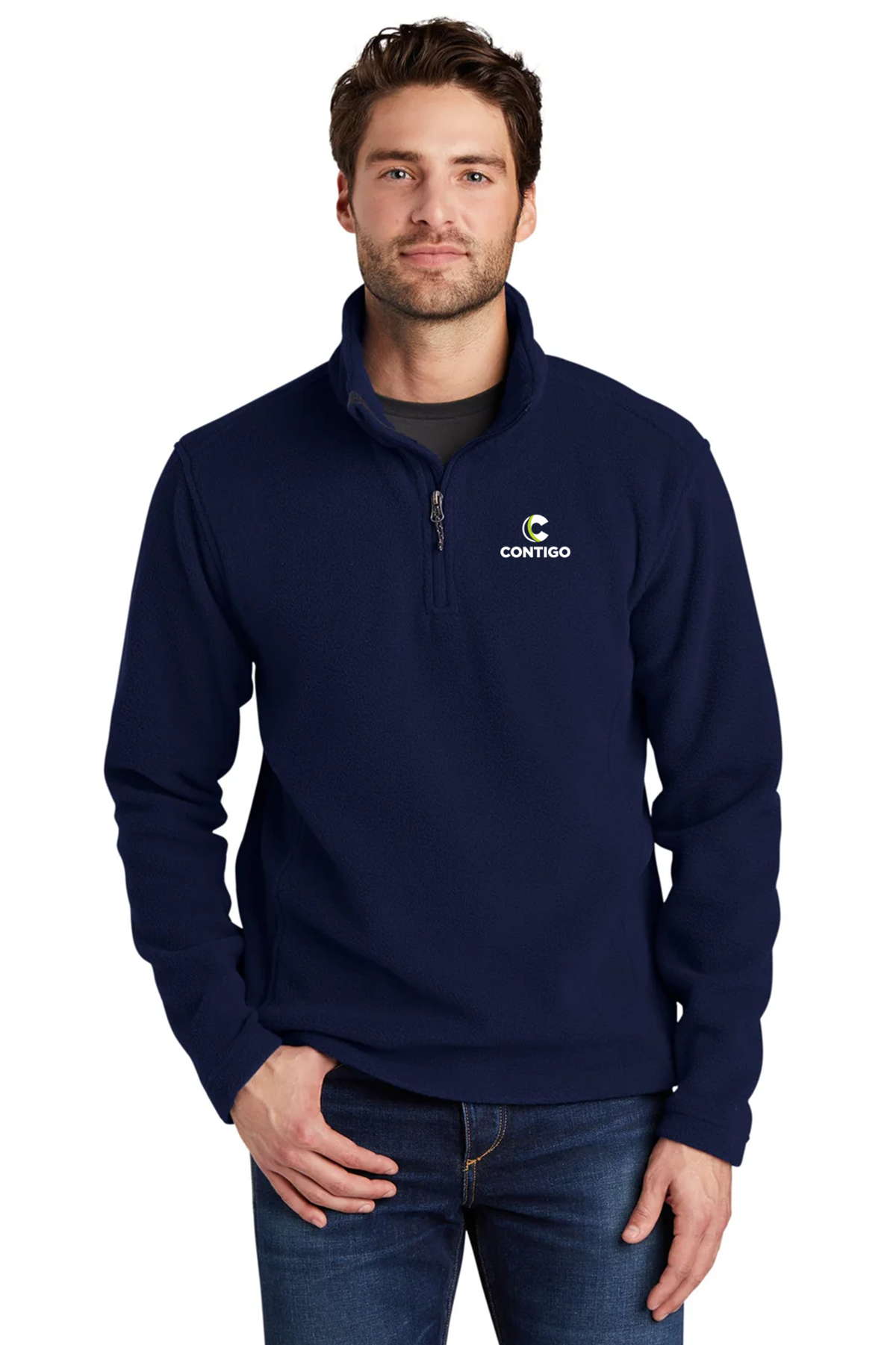 Port Authority Value Fleece 1/4-Zip Pullover, True Navy [Contigo Real Estate]