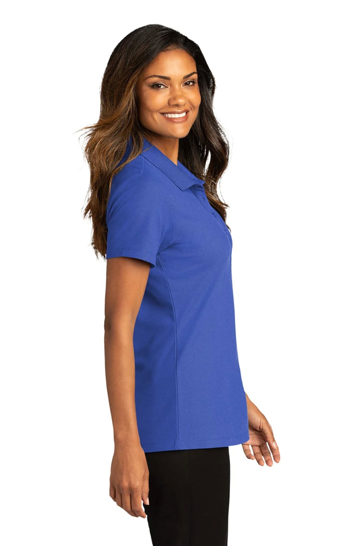 Port Authority Womens SuperPro Polo, True Royal [Via Transportation / Sioux Area Metro]