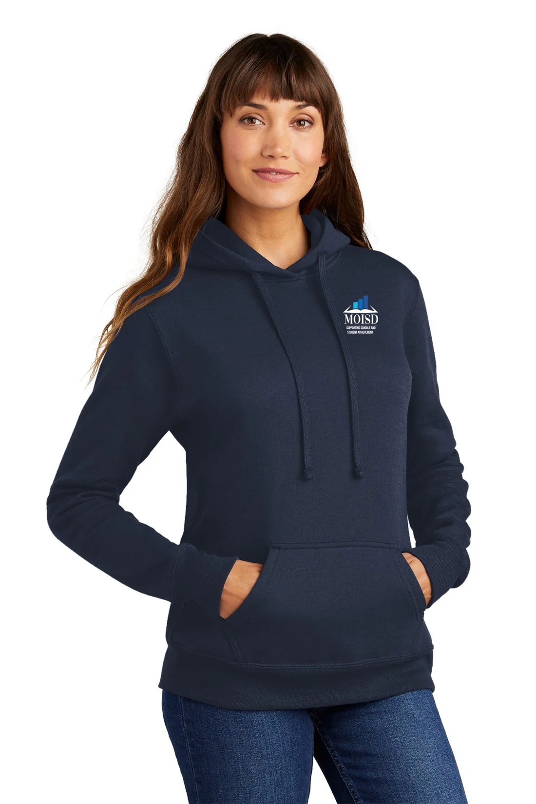 Port & Company Ladies Core Fleece Hoodie, Navy [Mecosta-Osceola ISD]