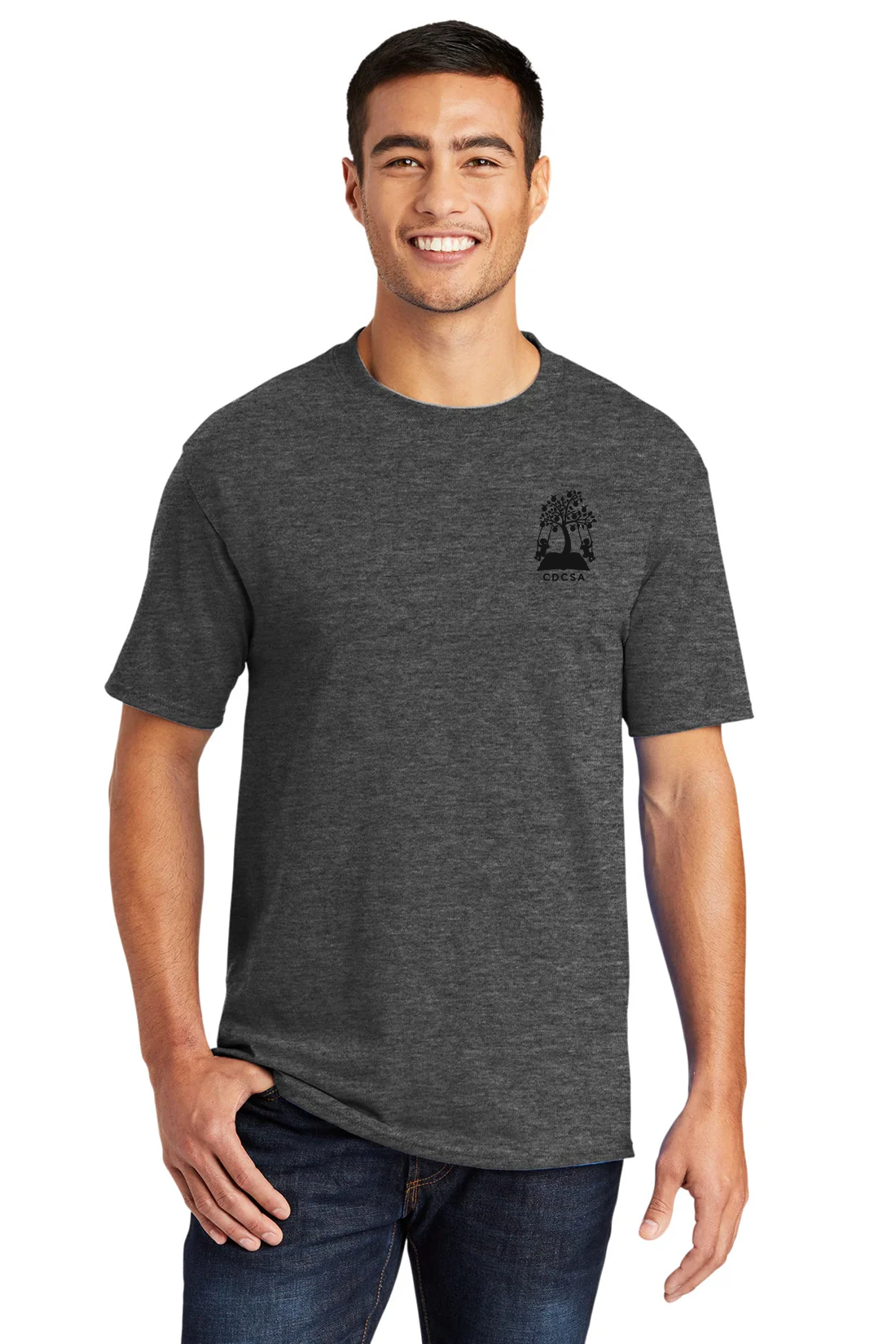 Port & Company Core Blend Tee, Dark Heather Grey [CDCSA]