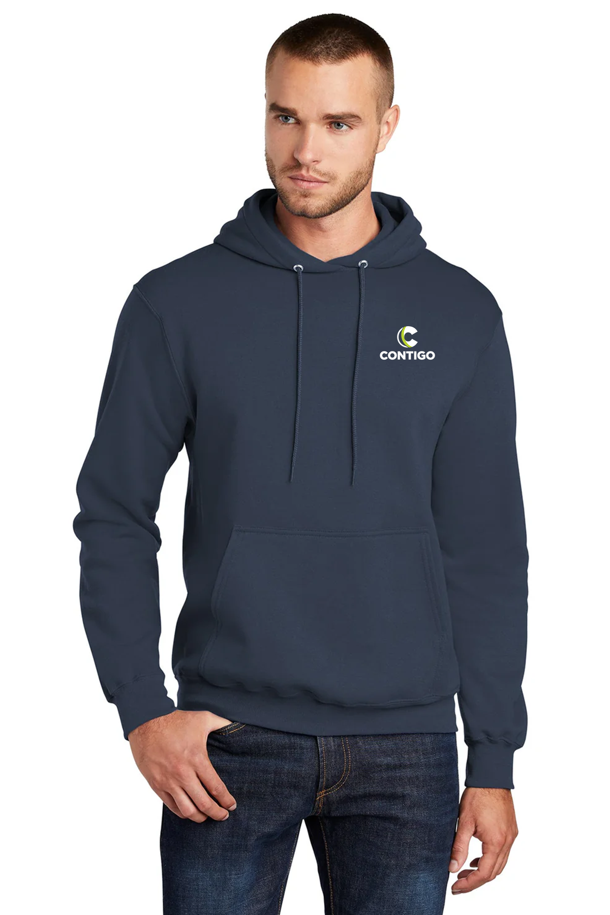 Port & Company Core Fleece Hoodie, Navy [Contigo Real Estate]