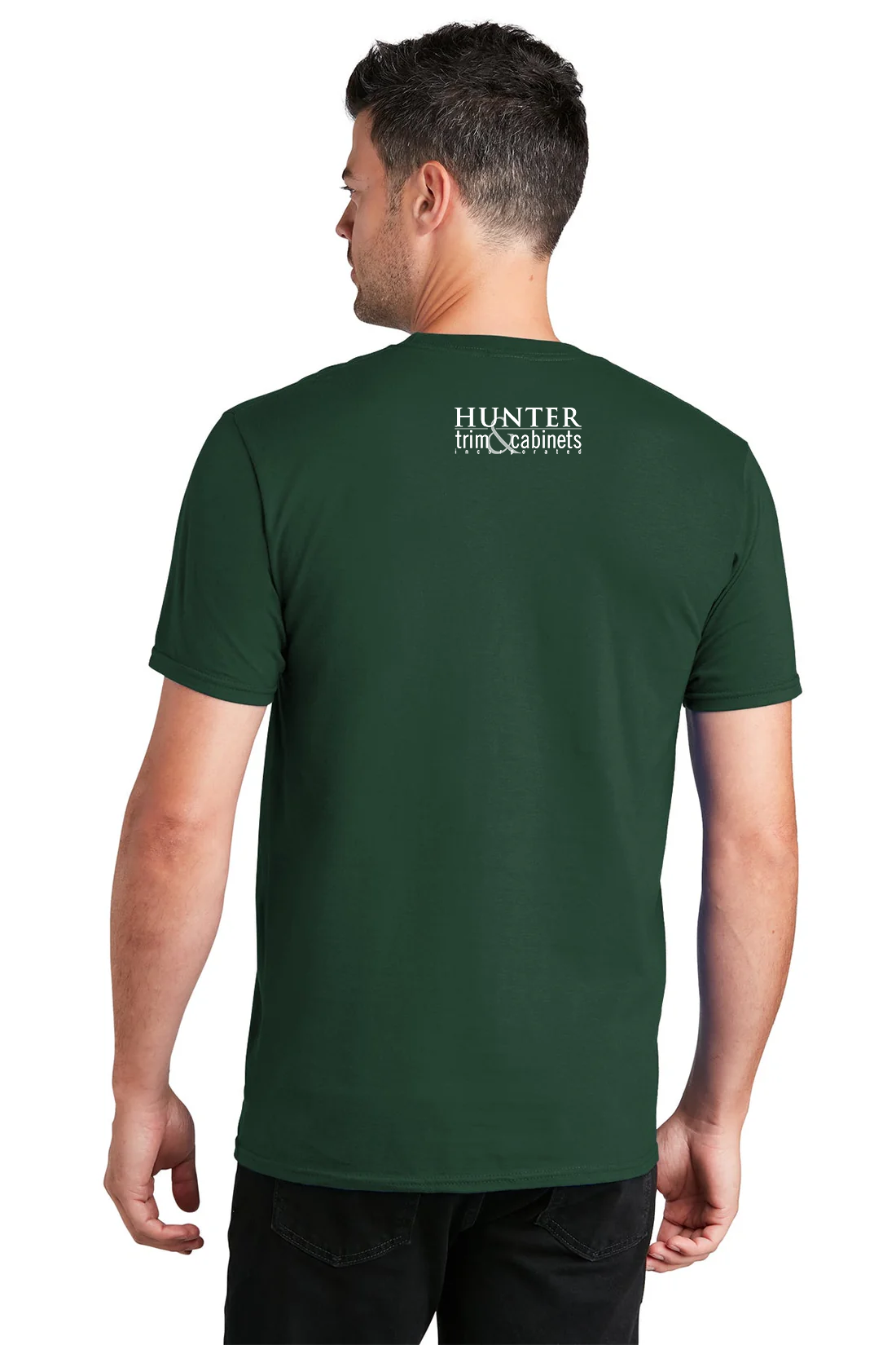 Port & Company Fan Favorite Tee, Forest Green [Hunter Trim and Cabinets]