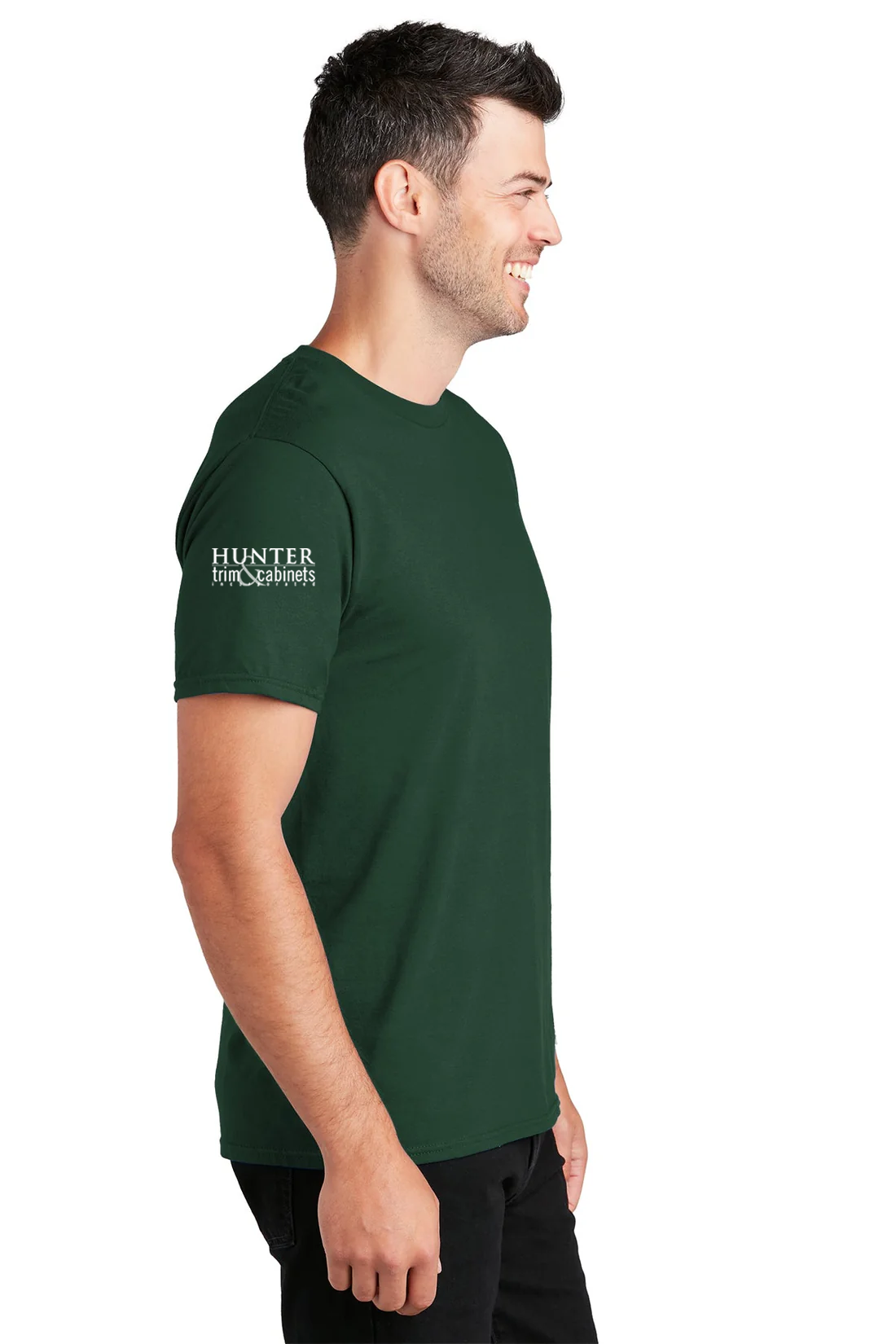 Port & Company Fan Favorite Tee, Forest Green [Hunter Trim and Cabinets]
