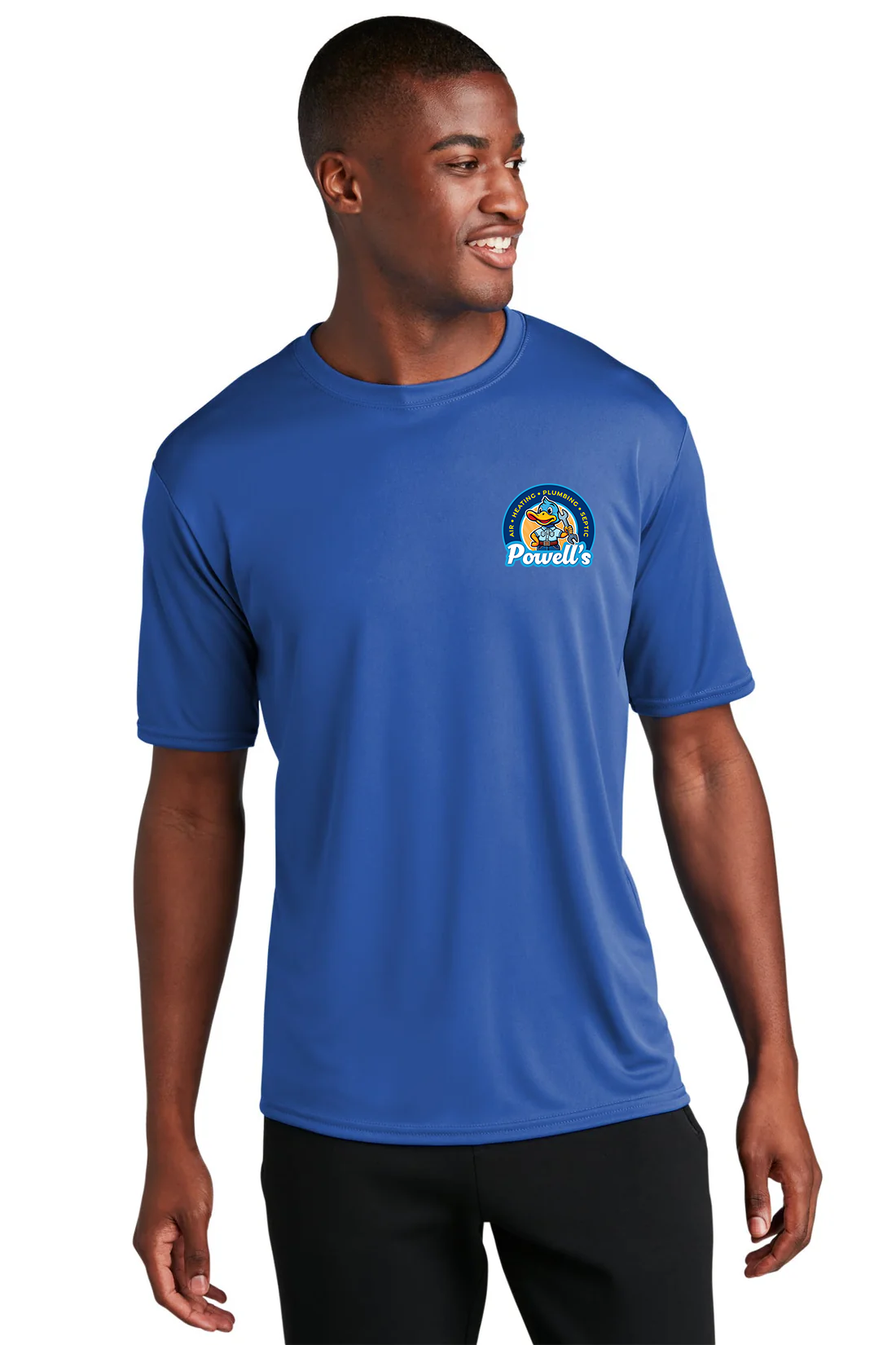 Port & Company Performance Tee, Royal [Powell's Plumbing LLC]