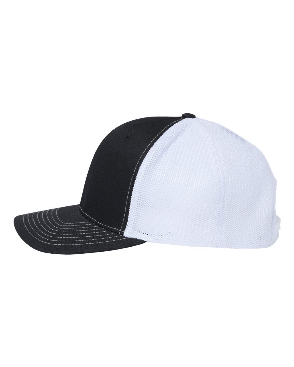 Richardson Flex Adjustable Custom Trucker Caps, Black/ White [Cunningham & Associates, LLC]