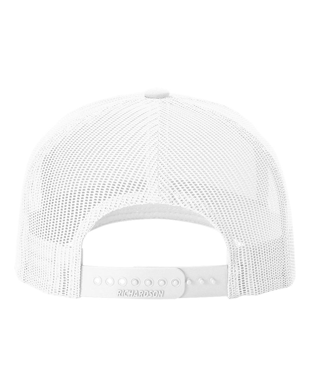 Richardson Five-Panel Custom Trucker with Rope Caps, White/ Navy [Horizontal]