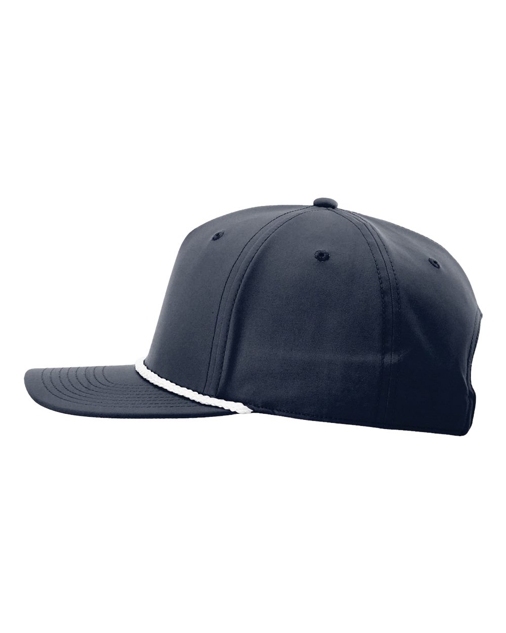 Richardson Five Panel Custom Classic Rope Caps, Navy/ White [RCCP]