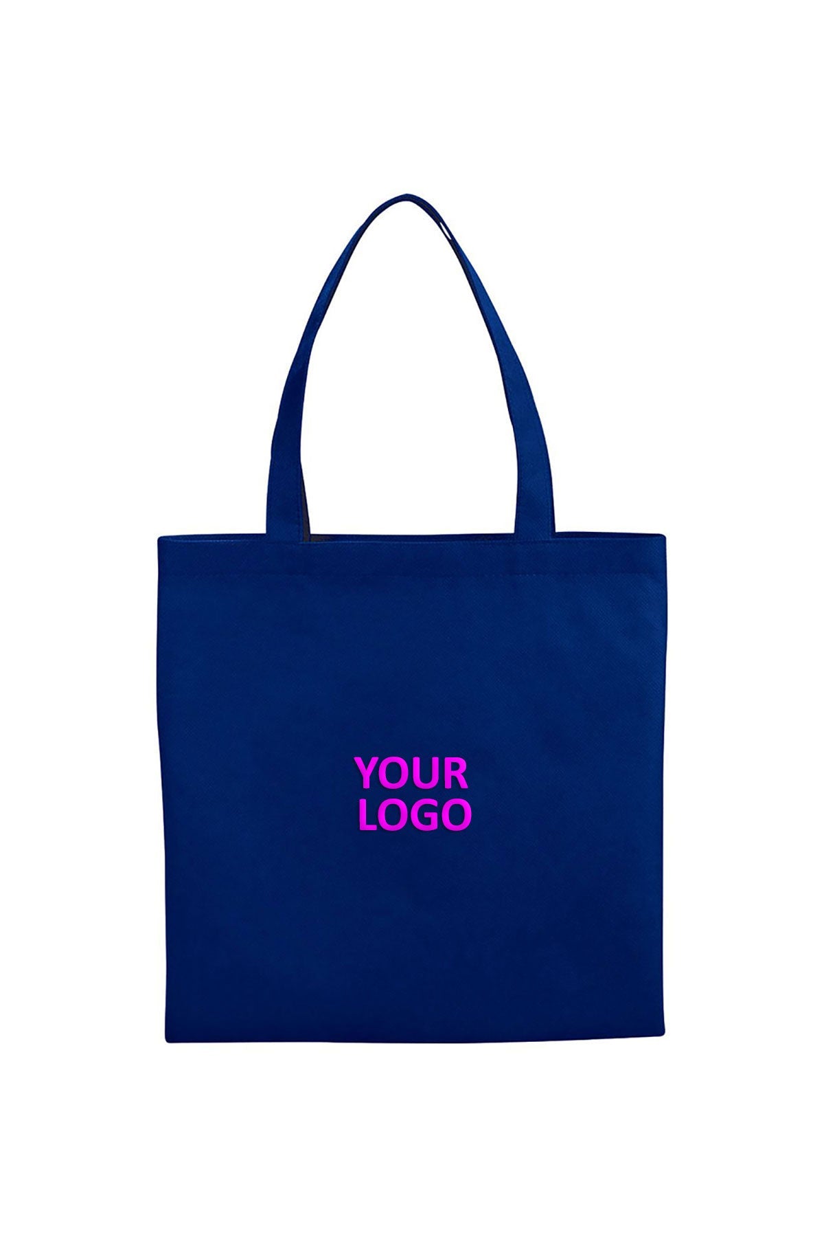 Small Zeus Non-Woven Convention Custom Totes, Navy Blue