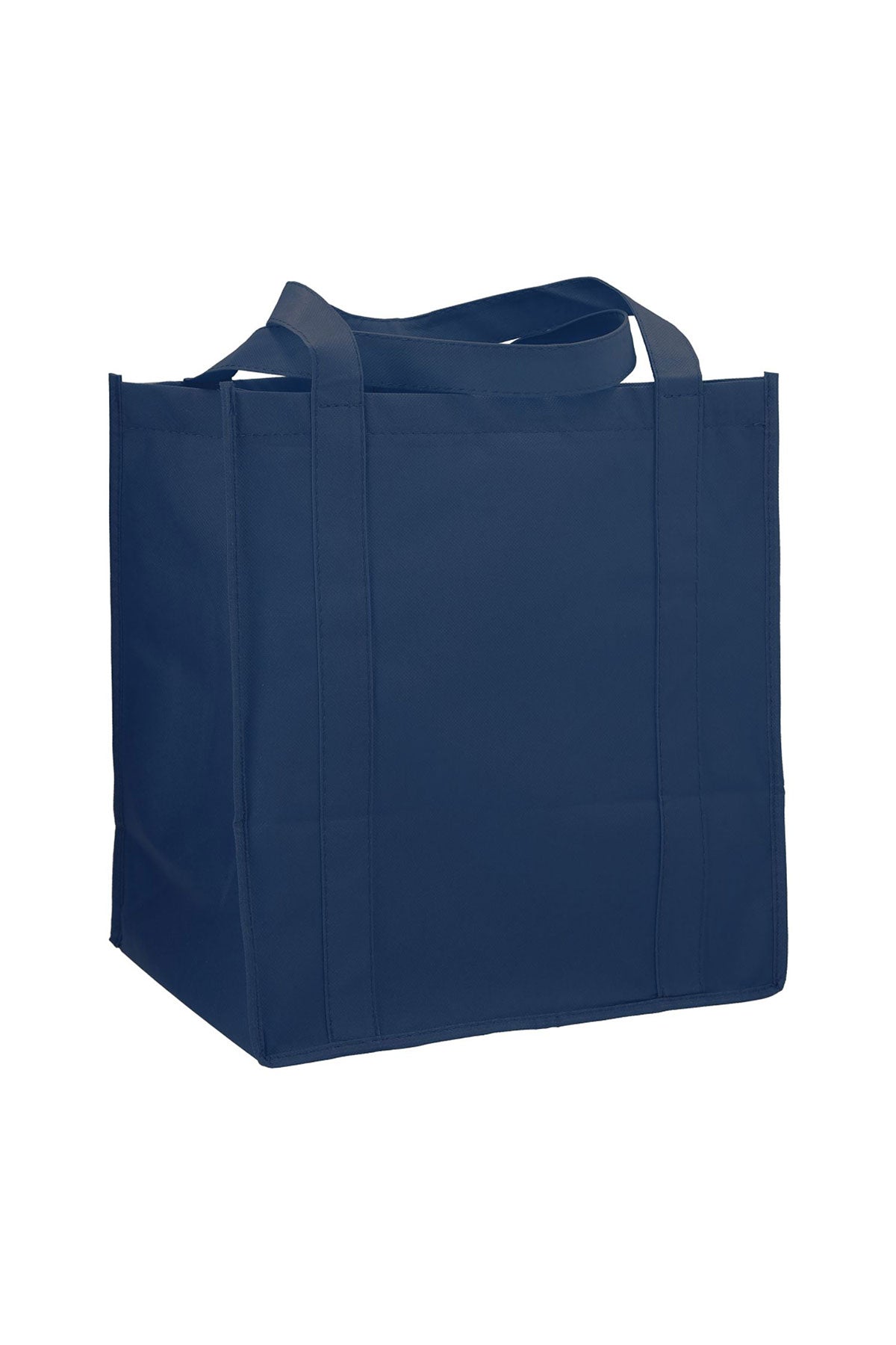 Hercules Non-Woven Custom Grocery Totes, Navy Blue