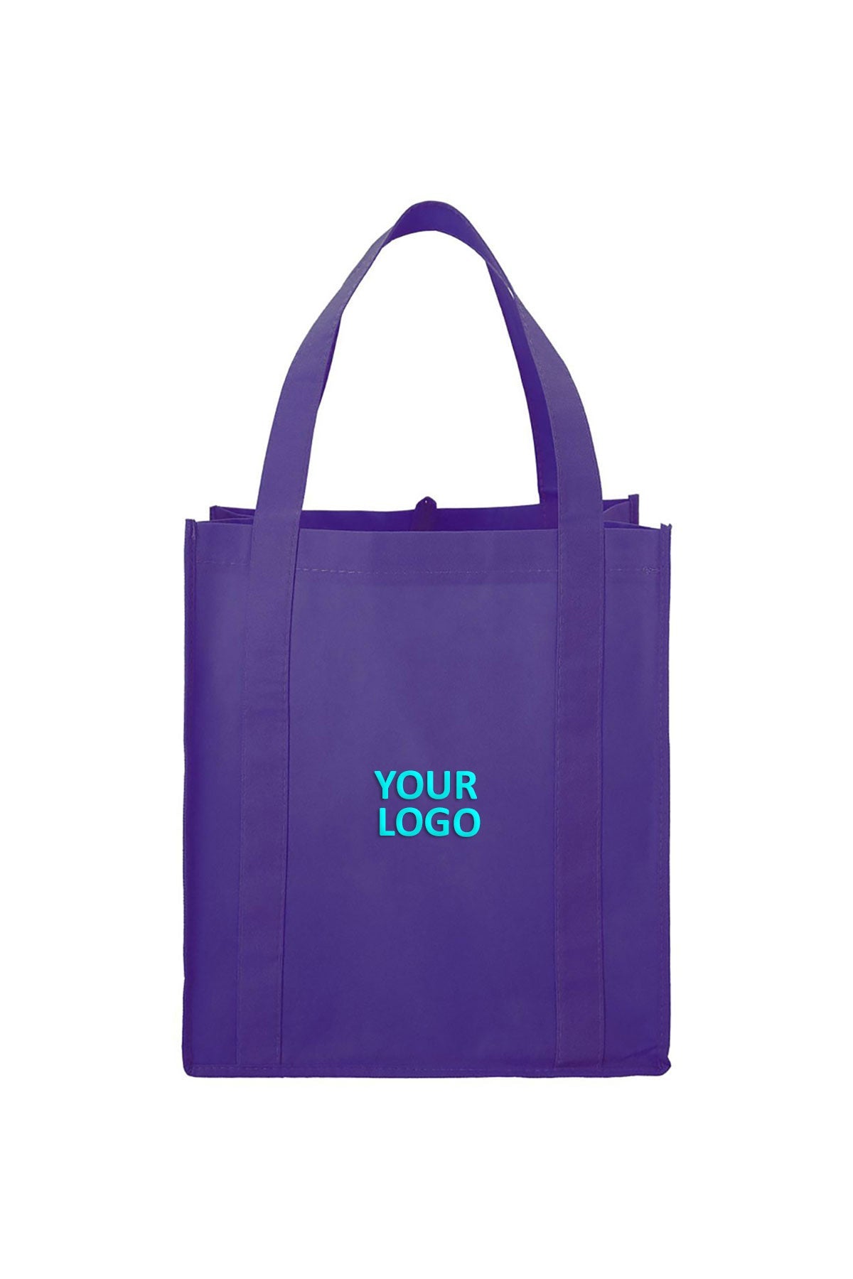Hercules Non-Woven Custom Grocery Totes, Purple