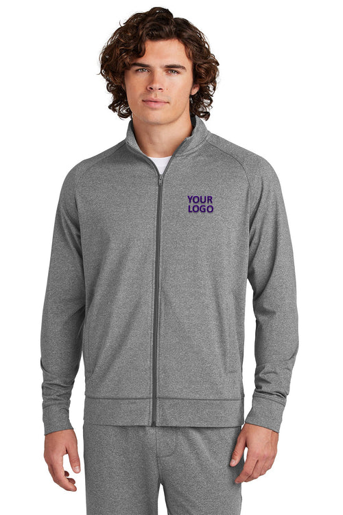 Sport-Tek Women's Custom Sport-Wick Stretch Cadet Jackets, Charcoal Grey Heather