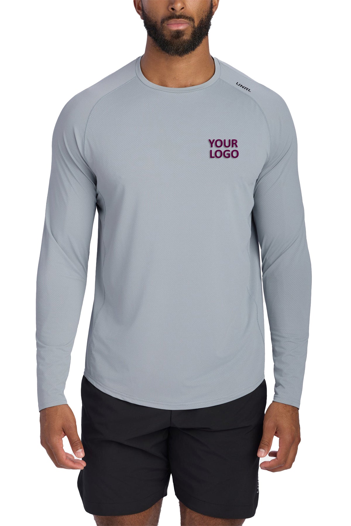 UNRL Streamline Custom Performance Long Sleeves, Cadet Gray