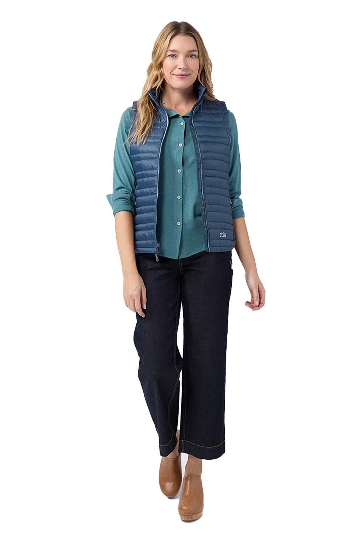 STIO Womens Pinion Down Custom Vests, Mountain Shadow